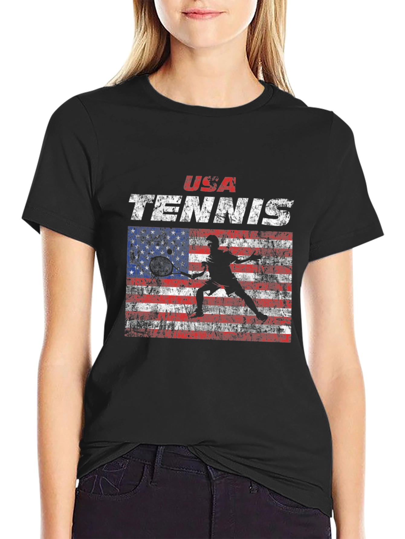 USA Tennis Flag Graphic T-Shirt