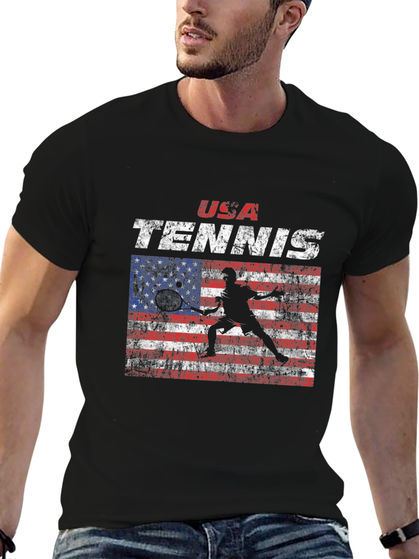 USA Tennis Flag Graphic T-Shirt