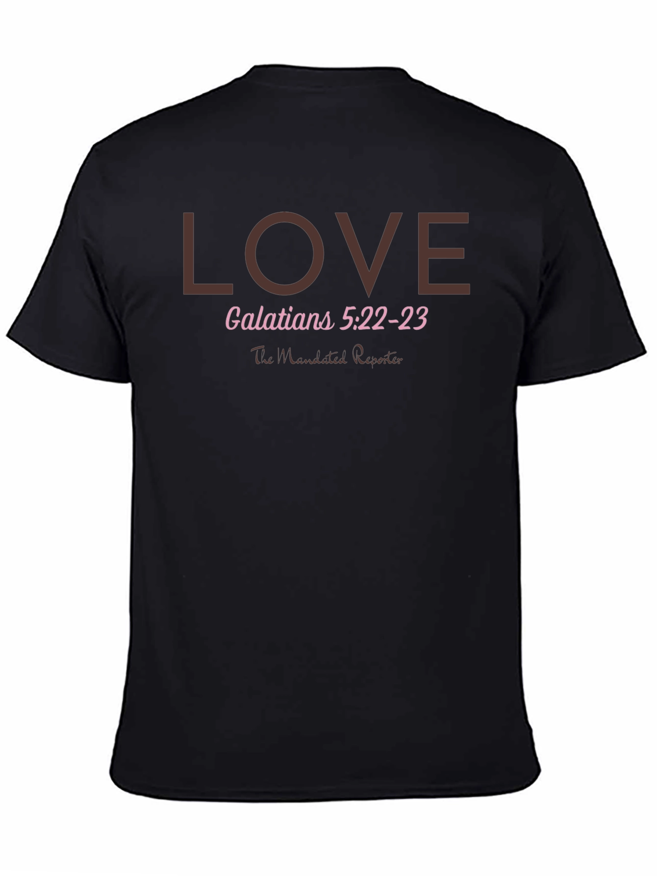 LOVE Galatians 5:22-23 Black T-Shirt