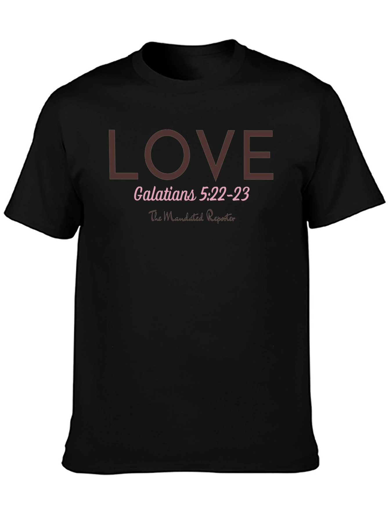 LOVE Galatians 5:22-23 Black T-Shirt