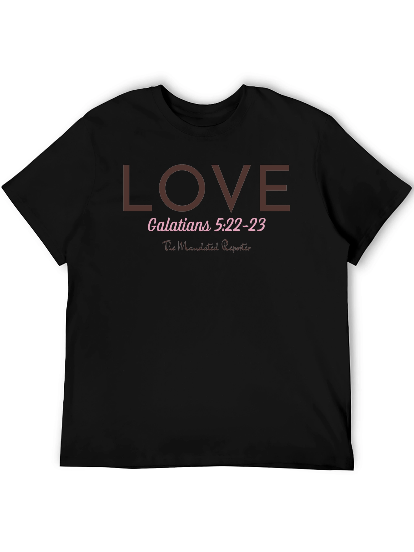 LOVE Galatians 5:22-23 Black T-Shirt