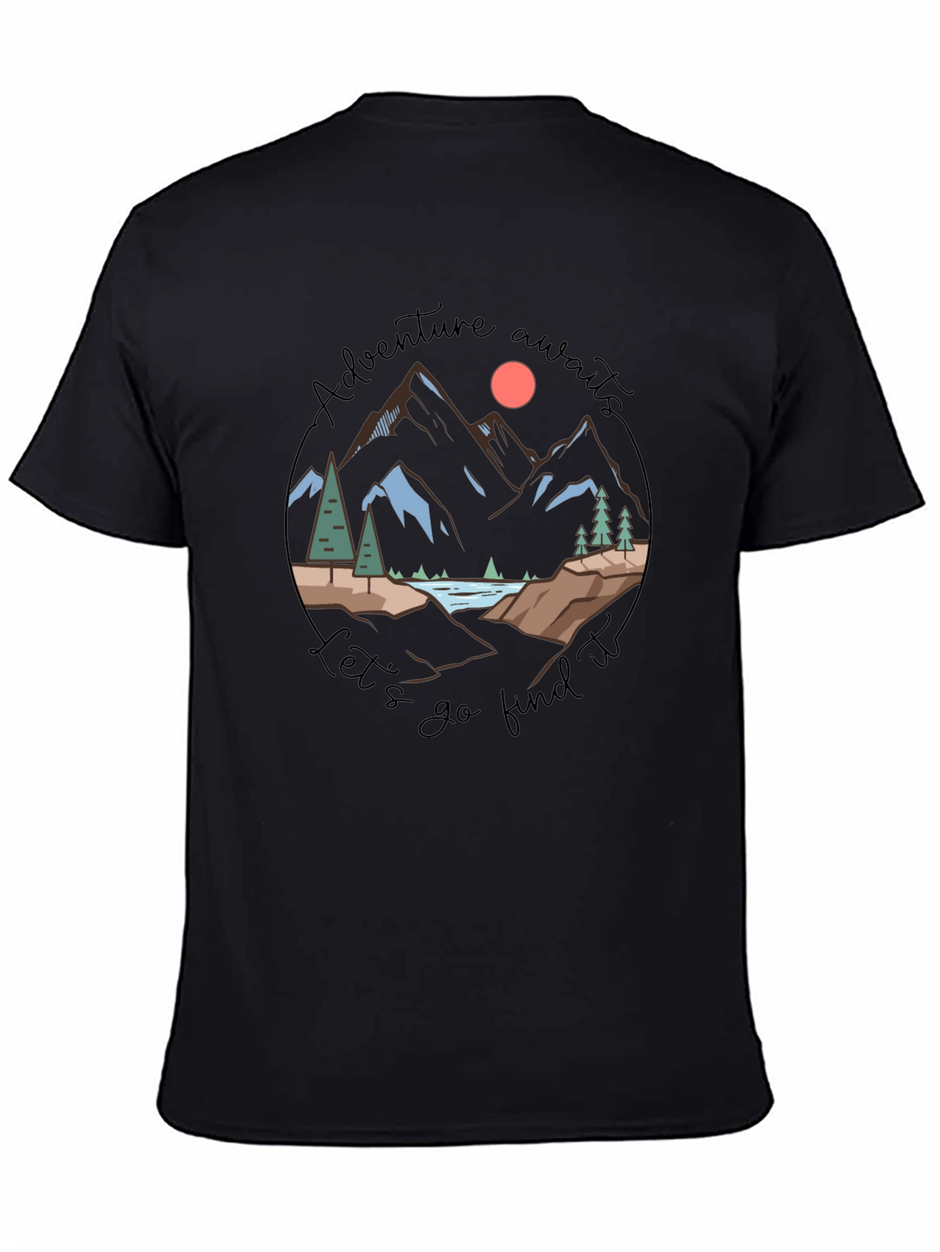 Adventure Awaits Graphic Tee - Black