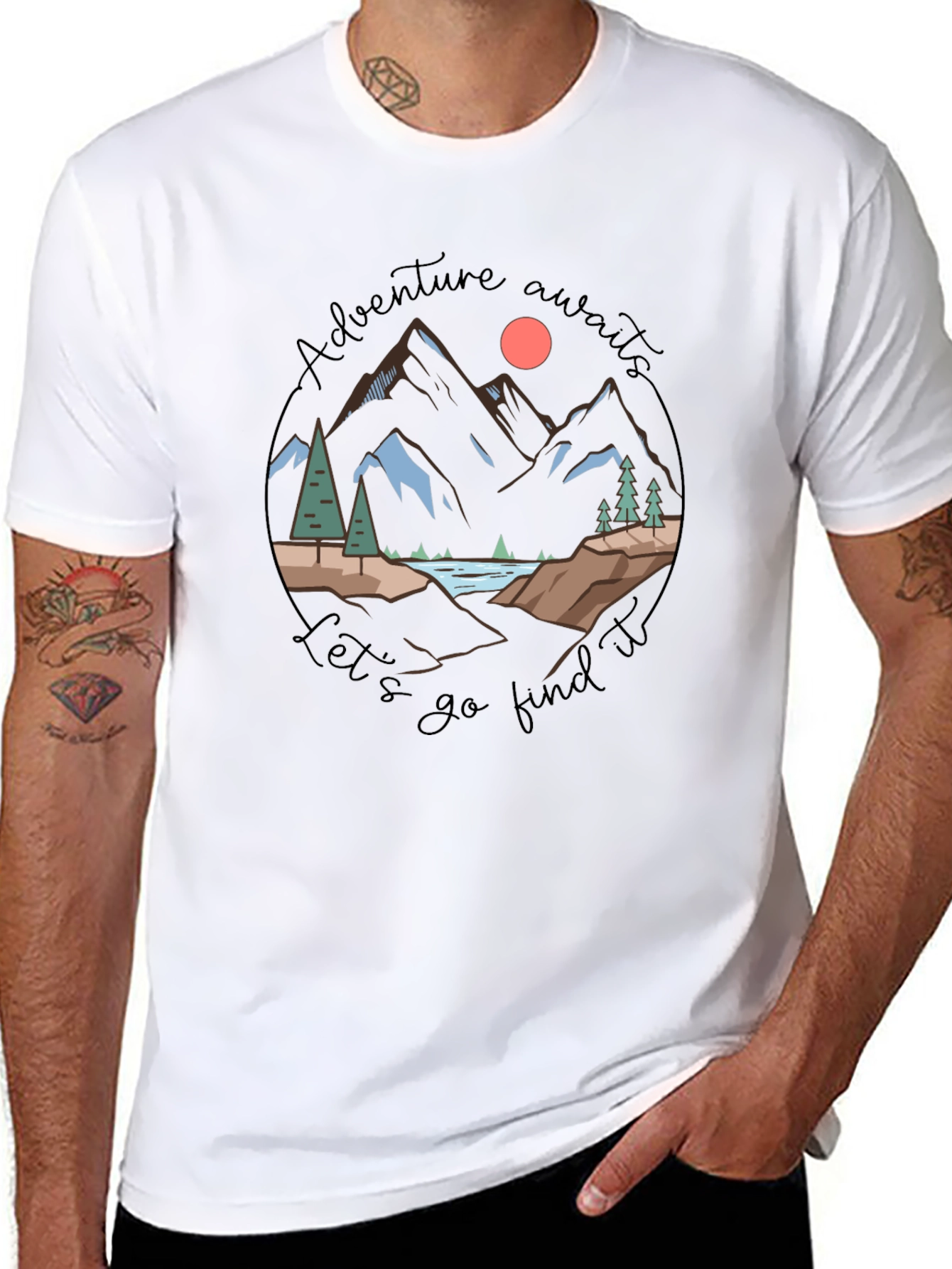 Adventure Awaits Graphic Tee - Black