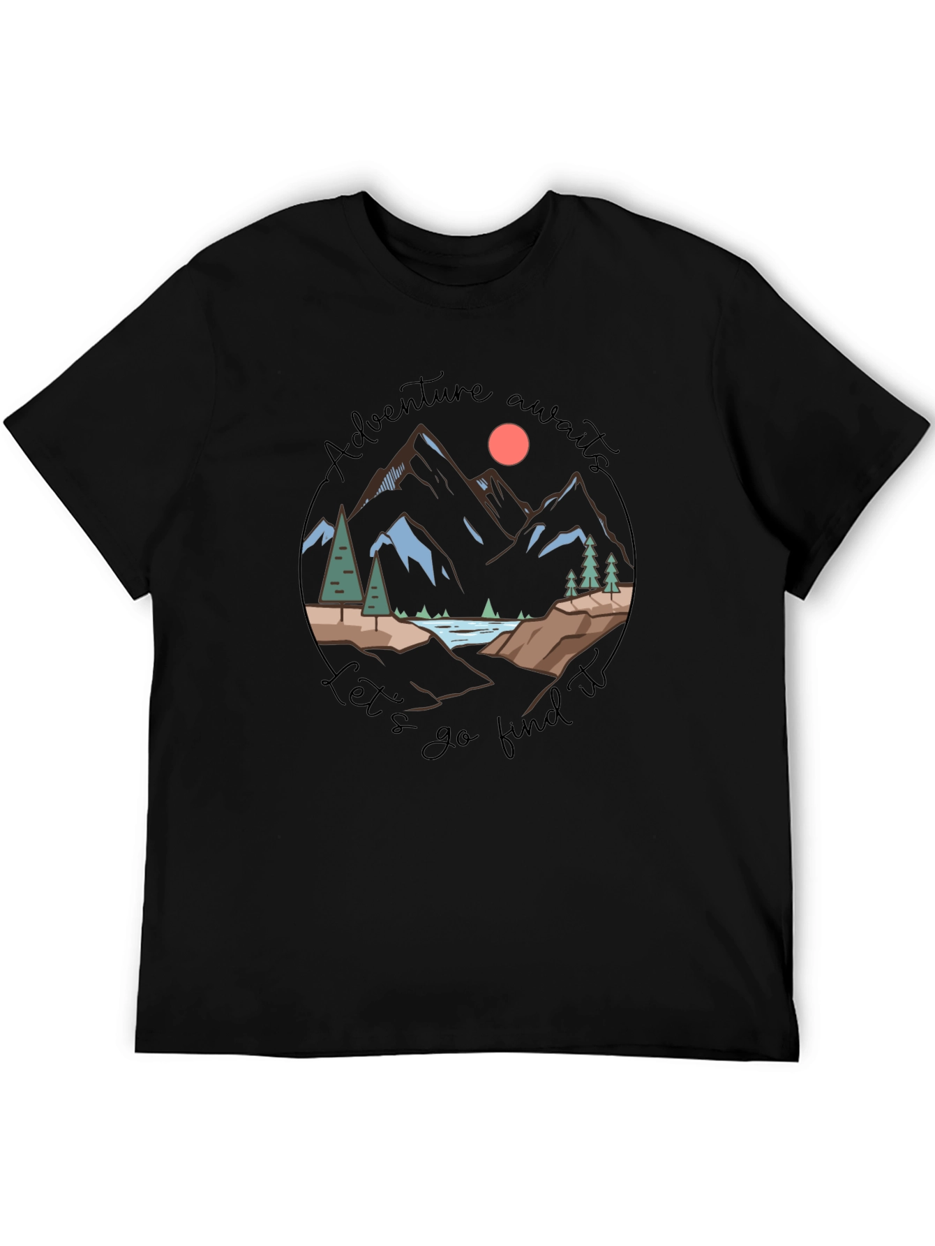 Adventure Awaits Graphic Tee - Black