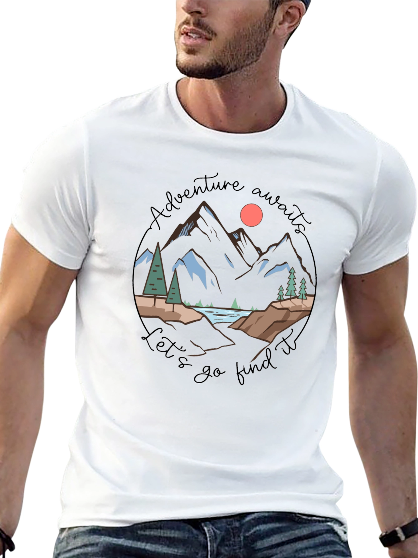 Adventure Awaits Graphic Tee - Black