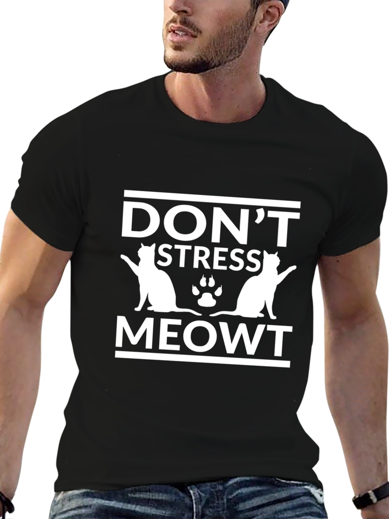 Dont Stress Meowt T-Shirt - Funny Cat Lover Tee