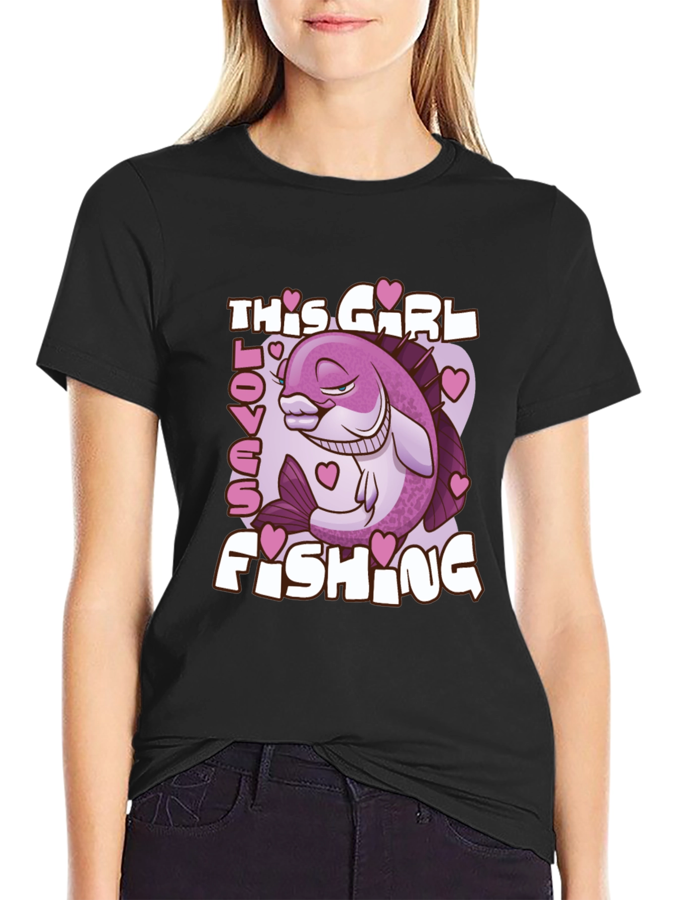 Funny Fishing Girl T-Shirt - Angler Gift