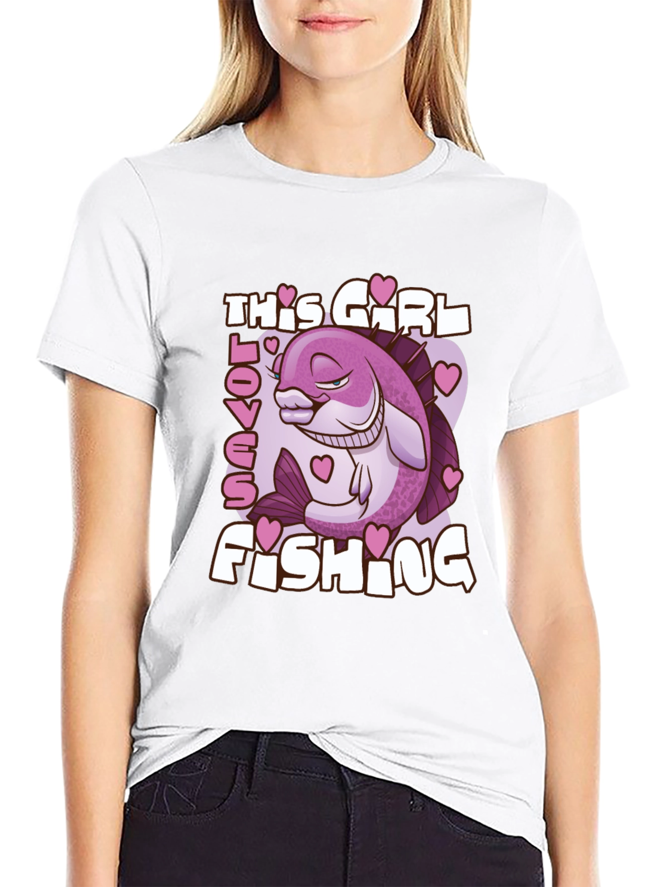 Funny Fishing Girl T-Shirt - Angler Gift