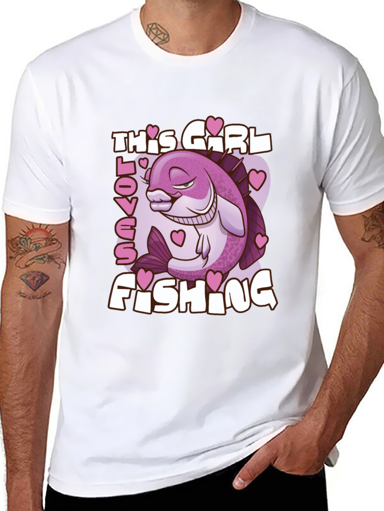 Funny Fishing Girl T-Shirt - Angler Gift