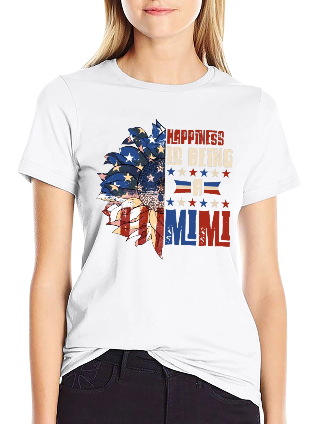 Happiness is Being a Mimi Sunflower Graphic Tee