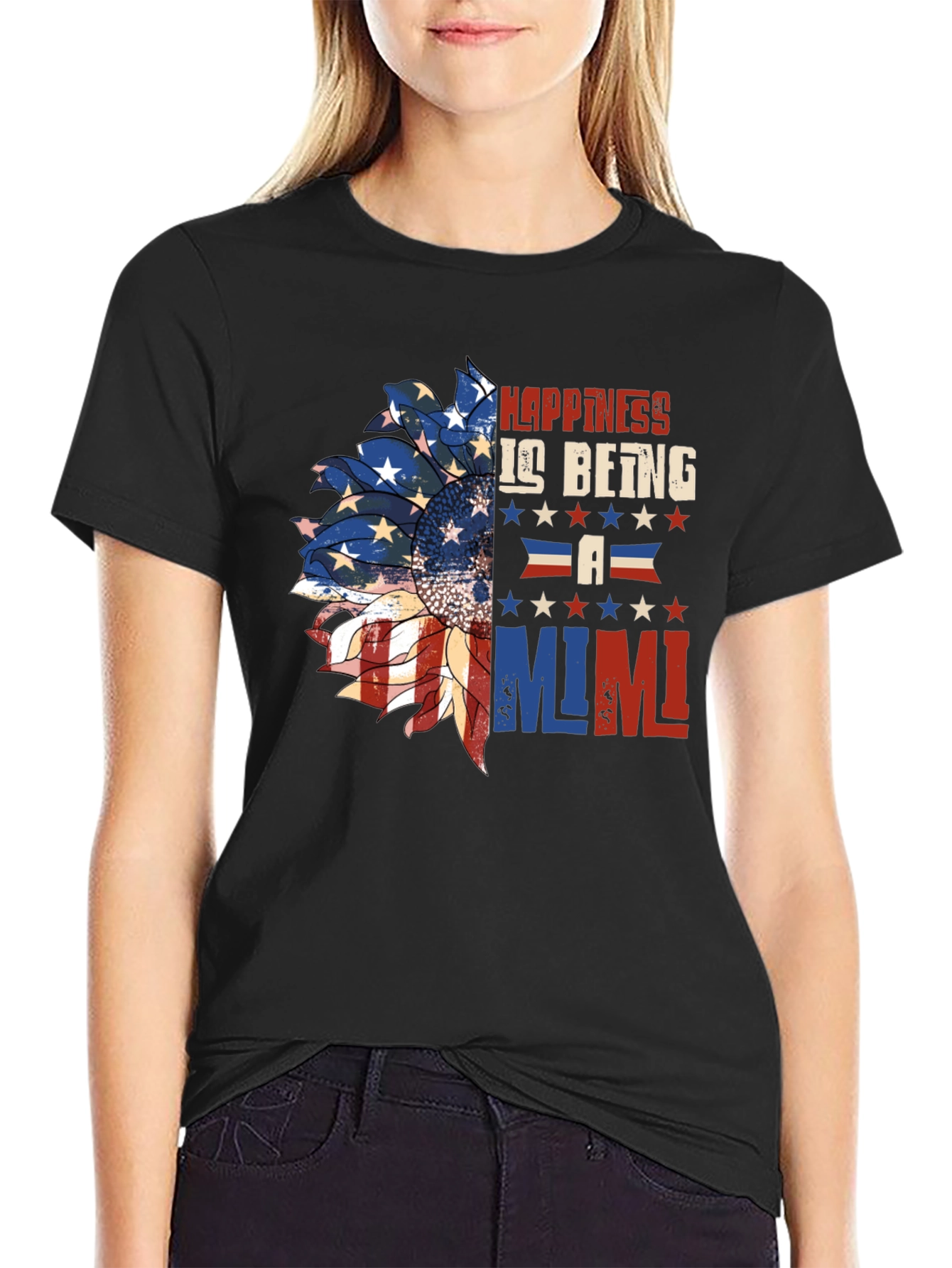 Happiness is Being a Mimi Sunflower Graphic Tee
