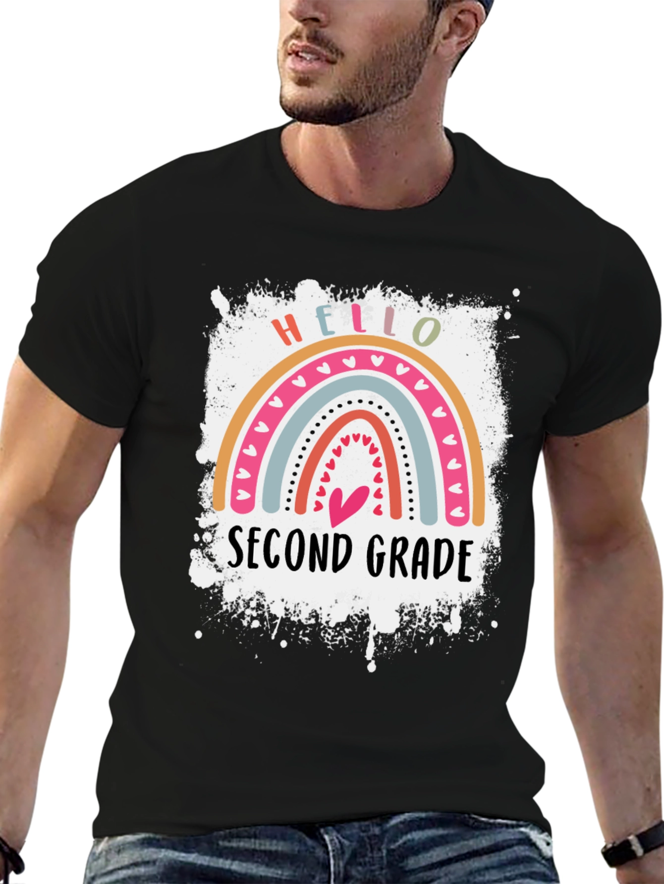 Hello Second Grade Rainbow T-Shirt