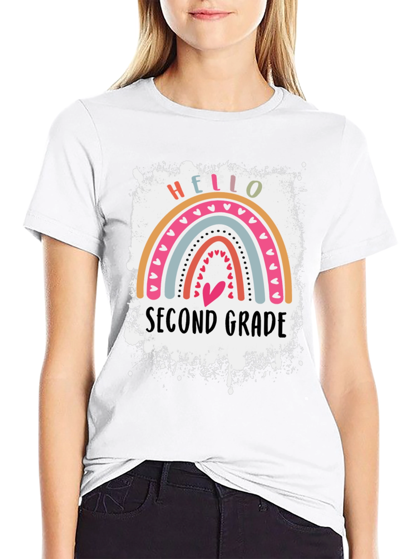 Hello Second Grade Rainbow T-Shirt