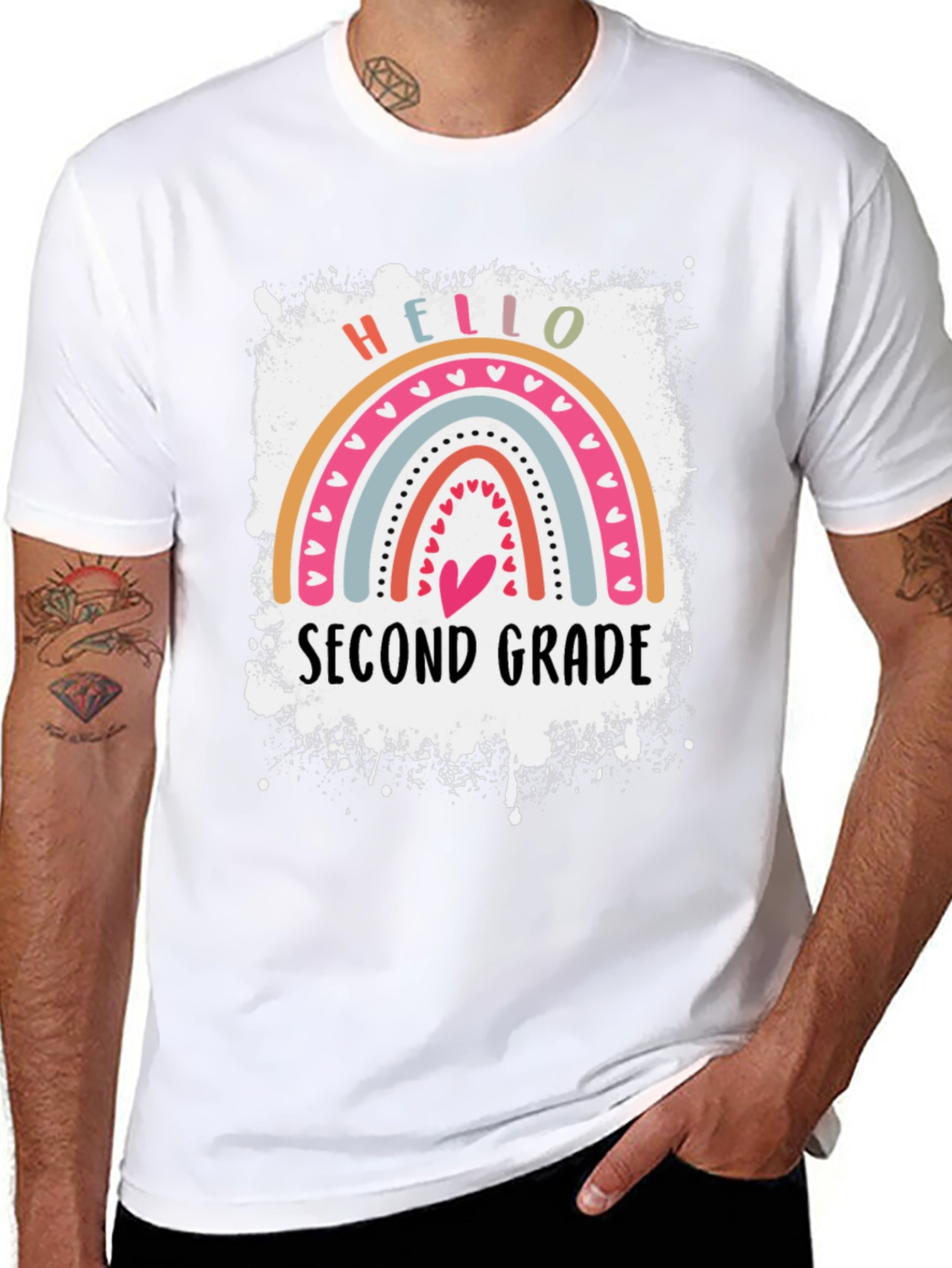 Hello Second Grade Rainbow T-Shirt