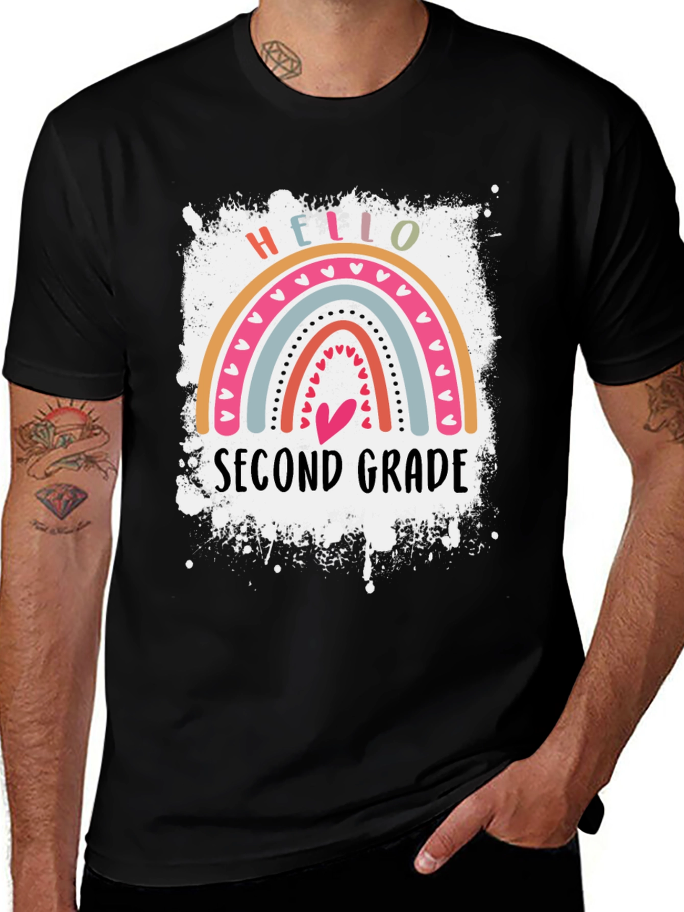 Hello Second Grade Rainbow T-Shirt