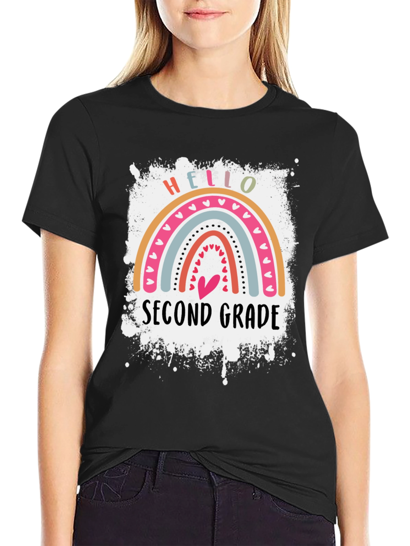 Hello Second Grade Rainbow T-Shirt