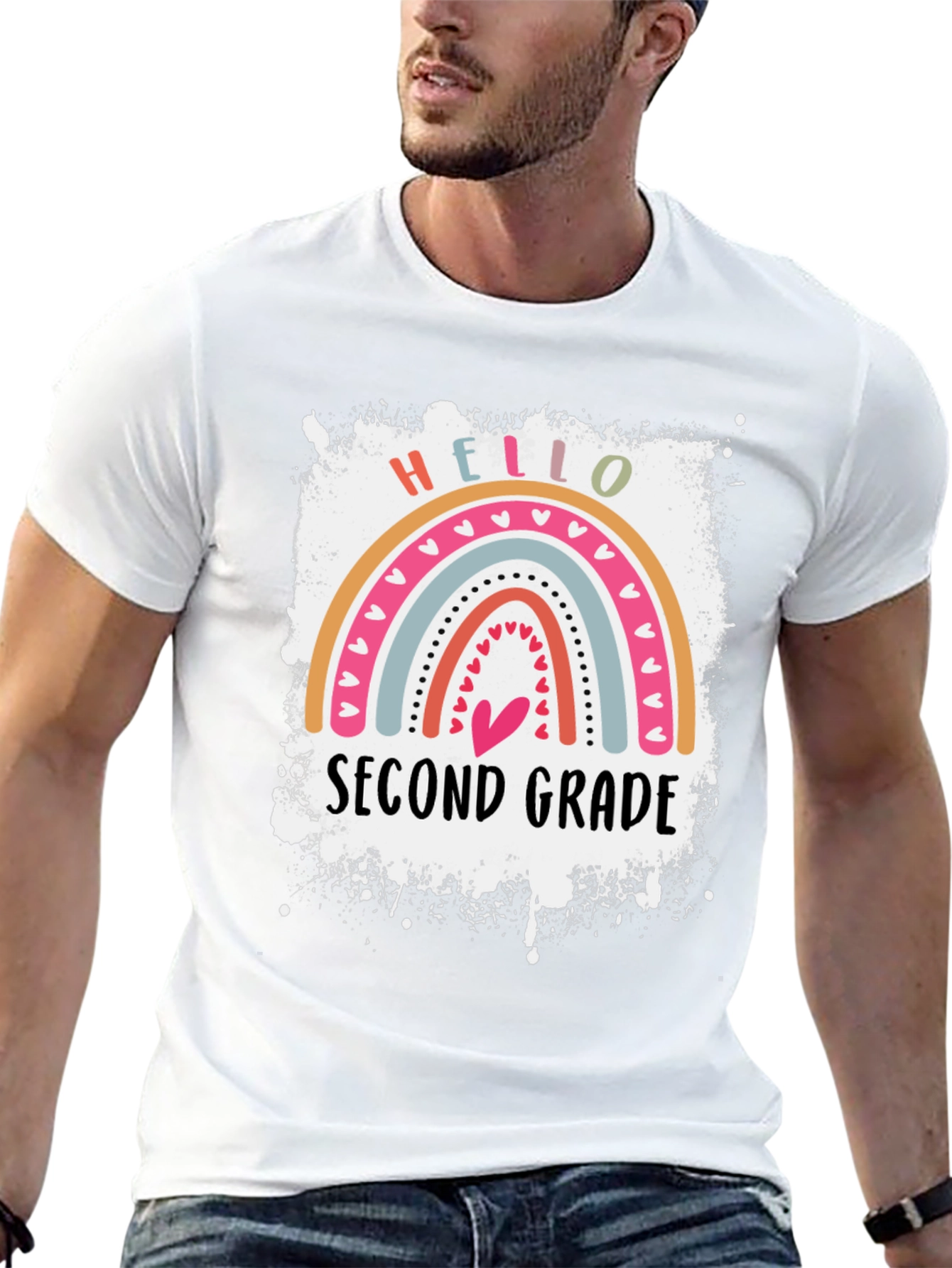 Hello Second Grade Rainbow T-Shirt