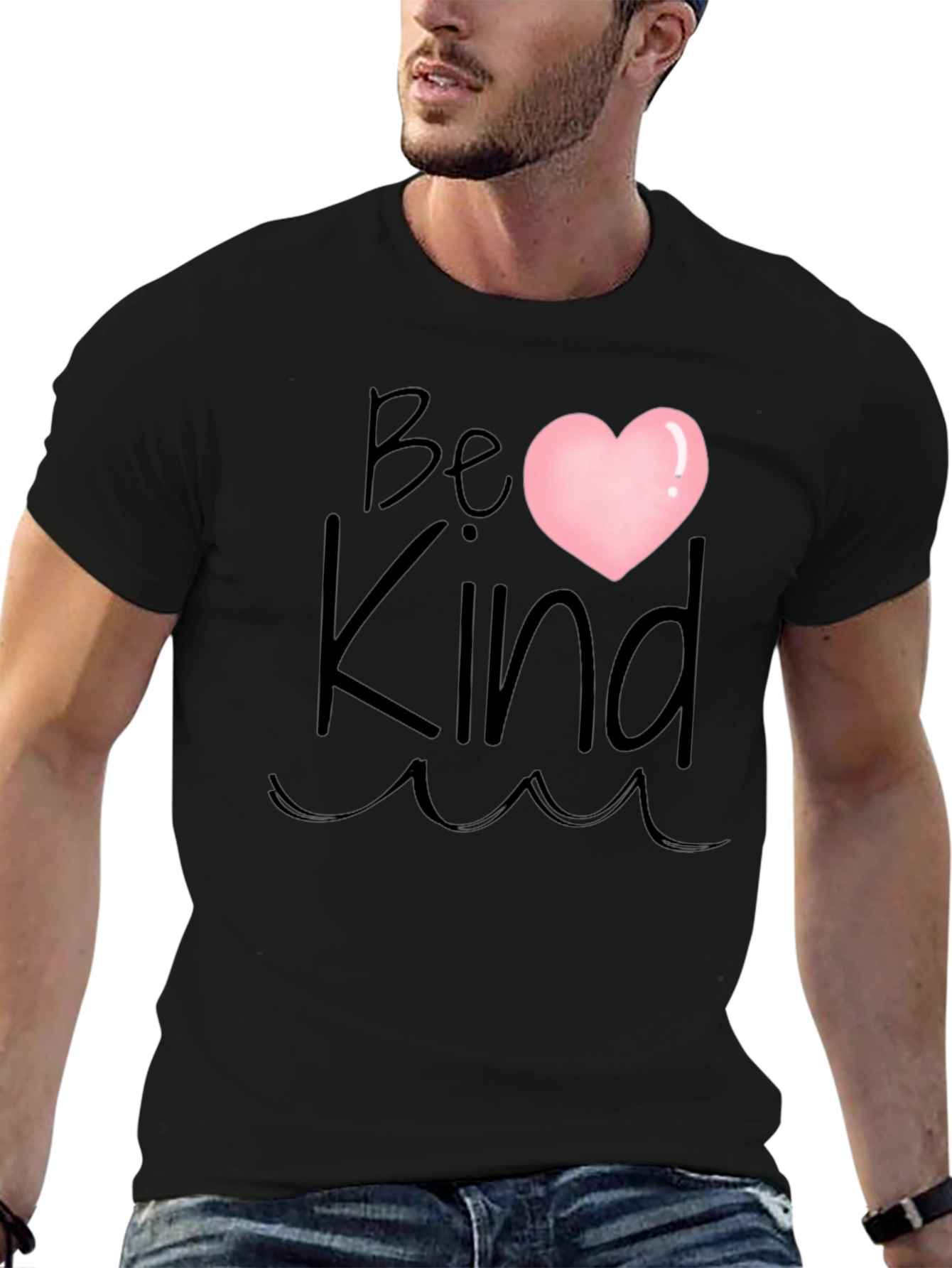 Be Kind Heart T-Shirt - Black