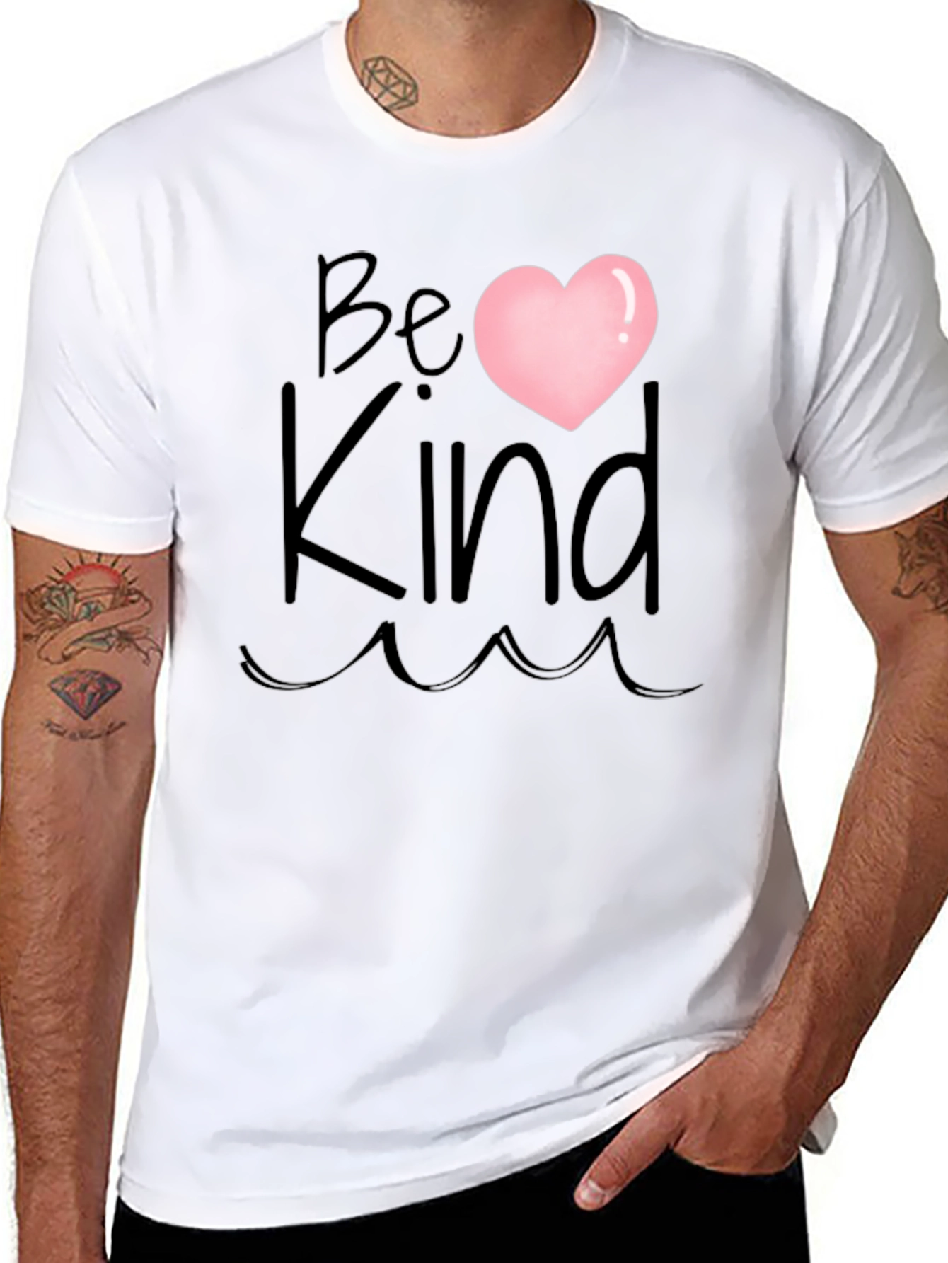 Be Kind Heart T-Shirt - Black