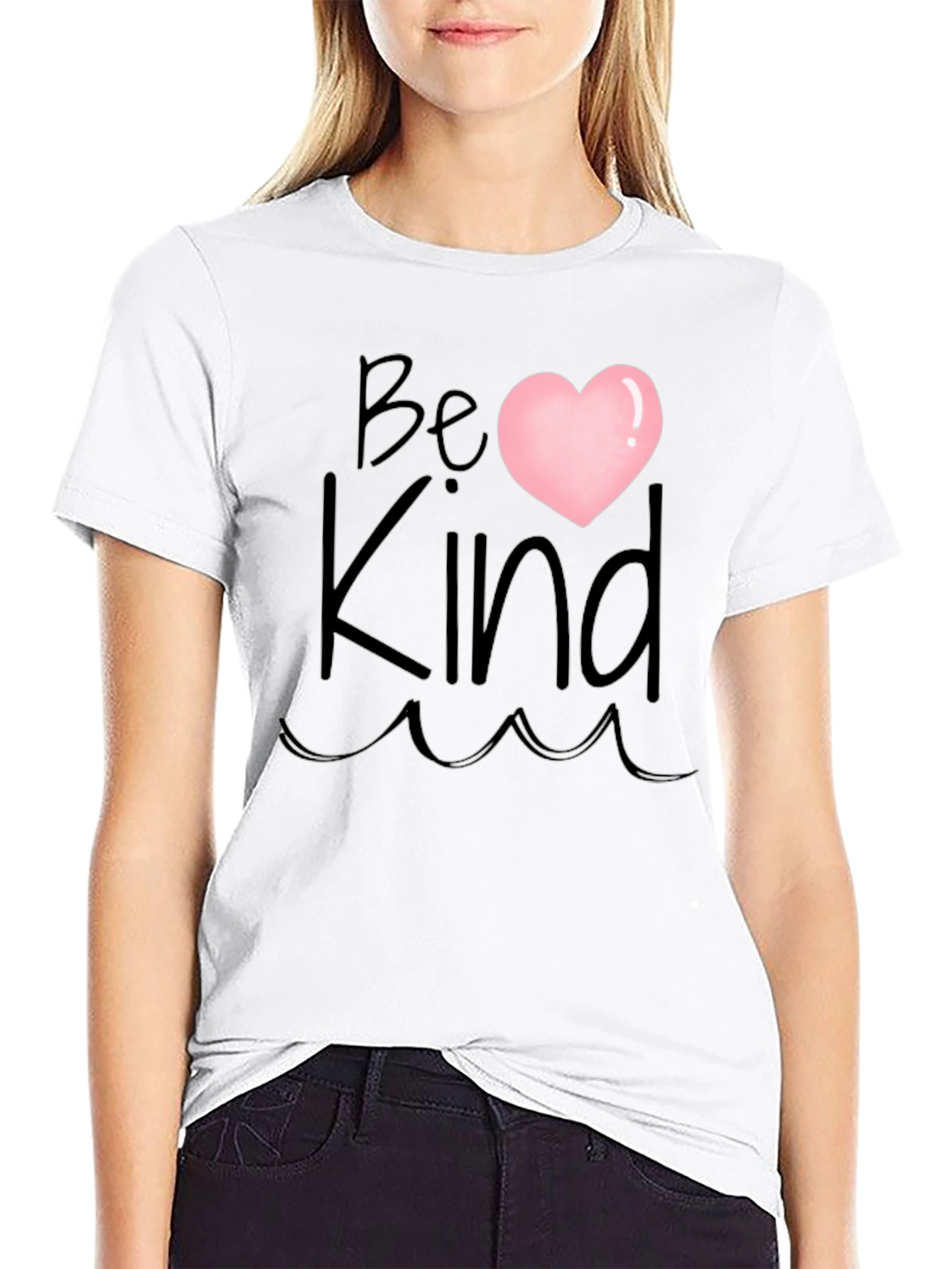 Be Kind Heart T-Shirt - Black