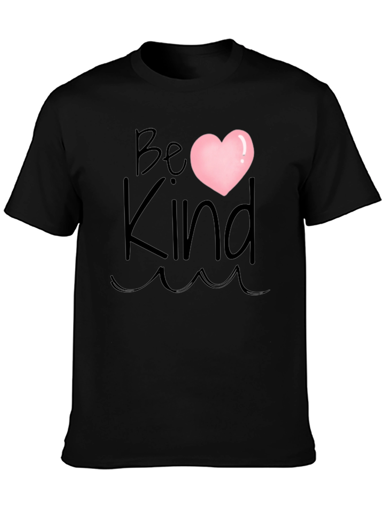 Be Kind Heart T-Shirt - Black