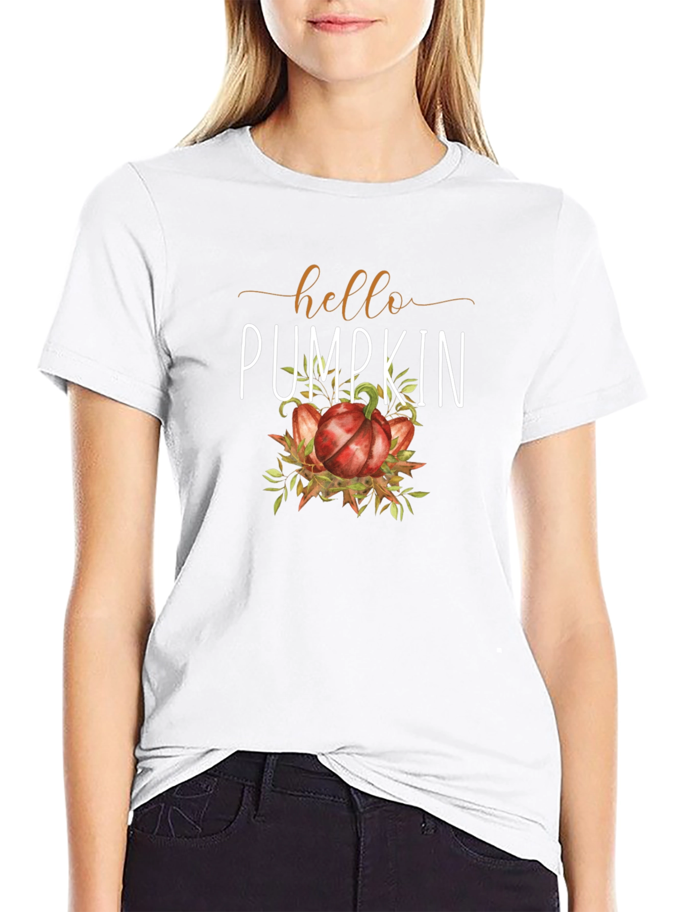 Hello Pumpkin T-Shirt - Autumn Fall
