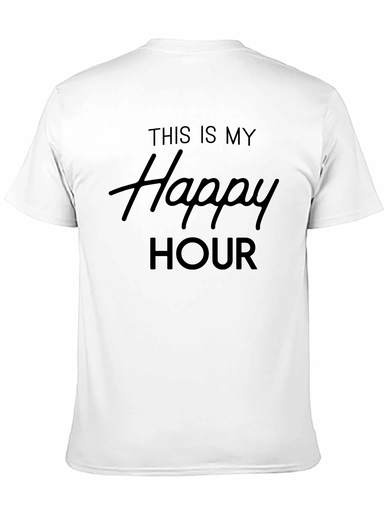 Happy Hour T-Shirt - Mens Black Crew Neck Tee