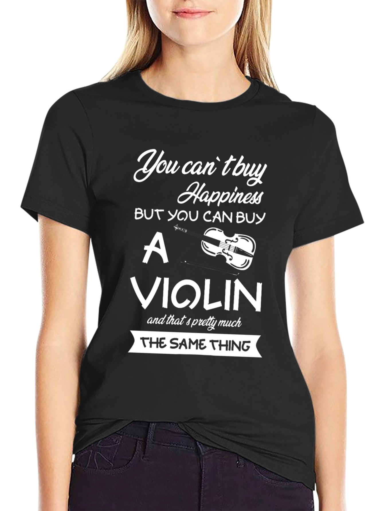 Funny Violin T-Shirt: You Cant Buy Happiness!