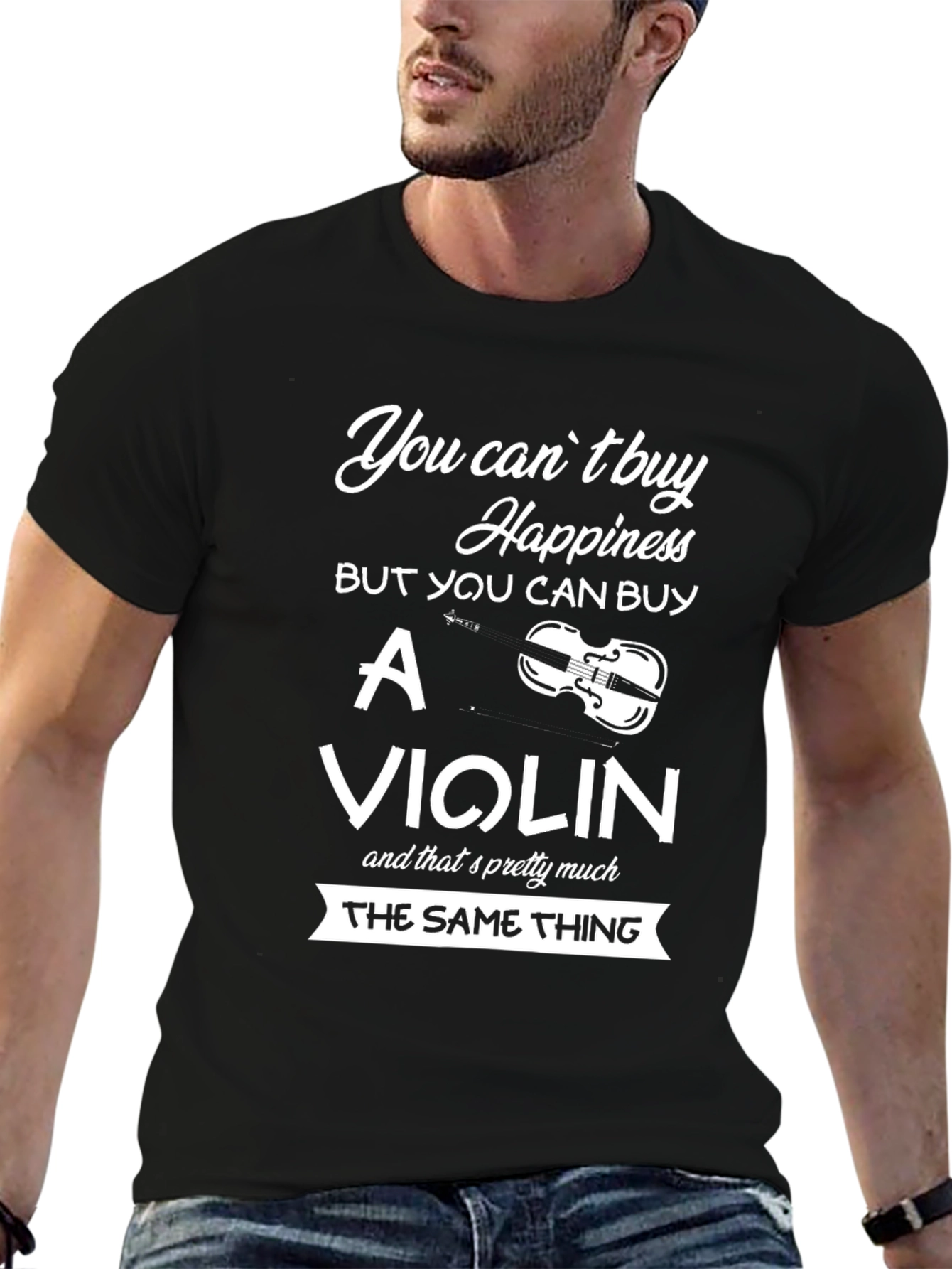 Funny Violin T-Shirt: You Cant Buy Happiness!