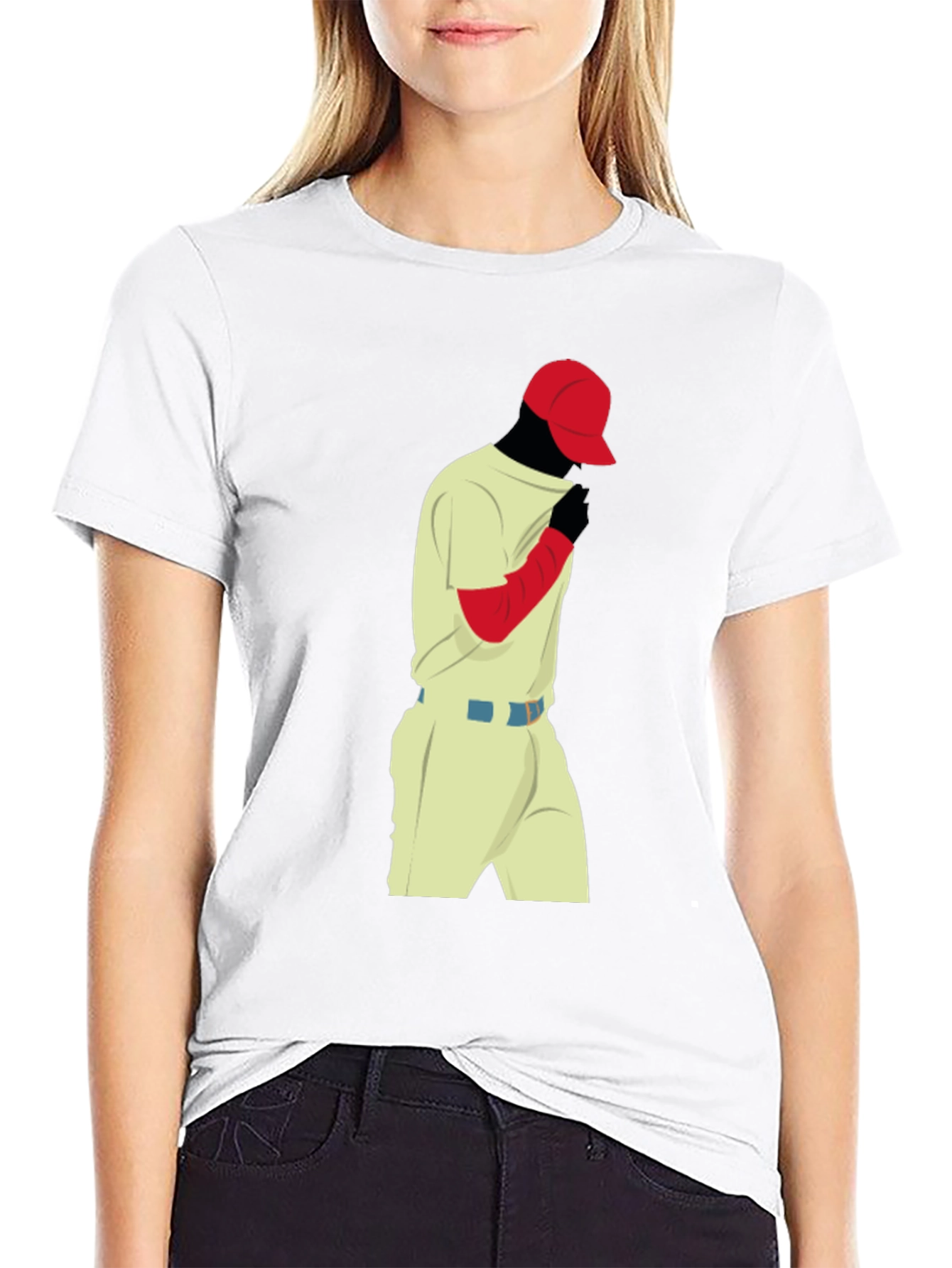Baseball Player Graphic Tee - Cool Style