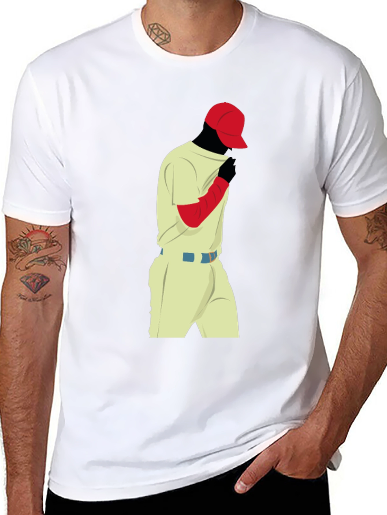Baseball Player Graphic Tee - Cool Style