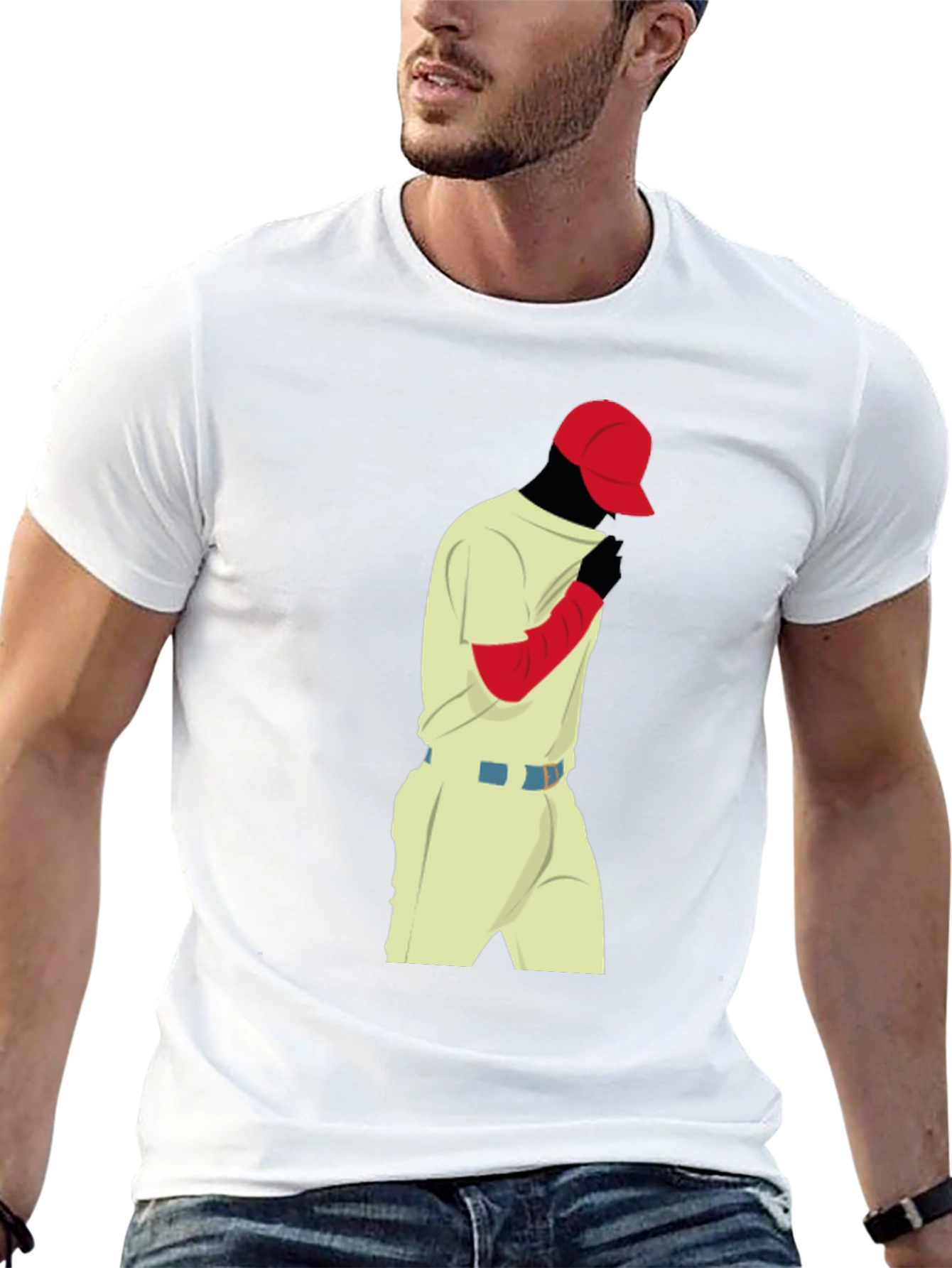 Baseball Player Graphic Tee - Cool Style