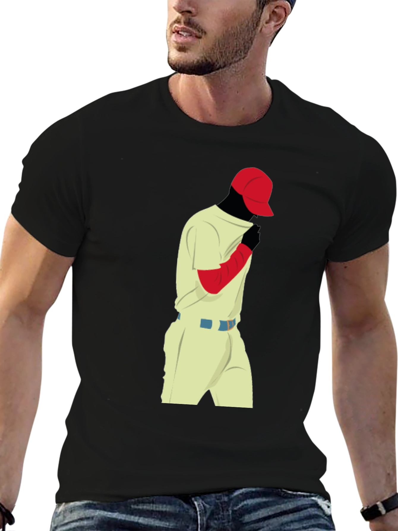 Baseball Player Graphic Tee - Cool Style