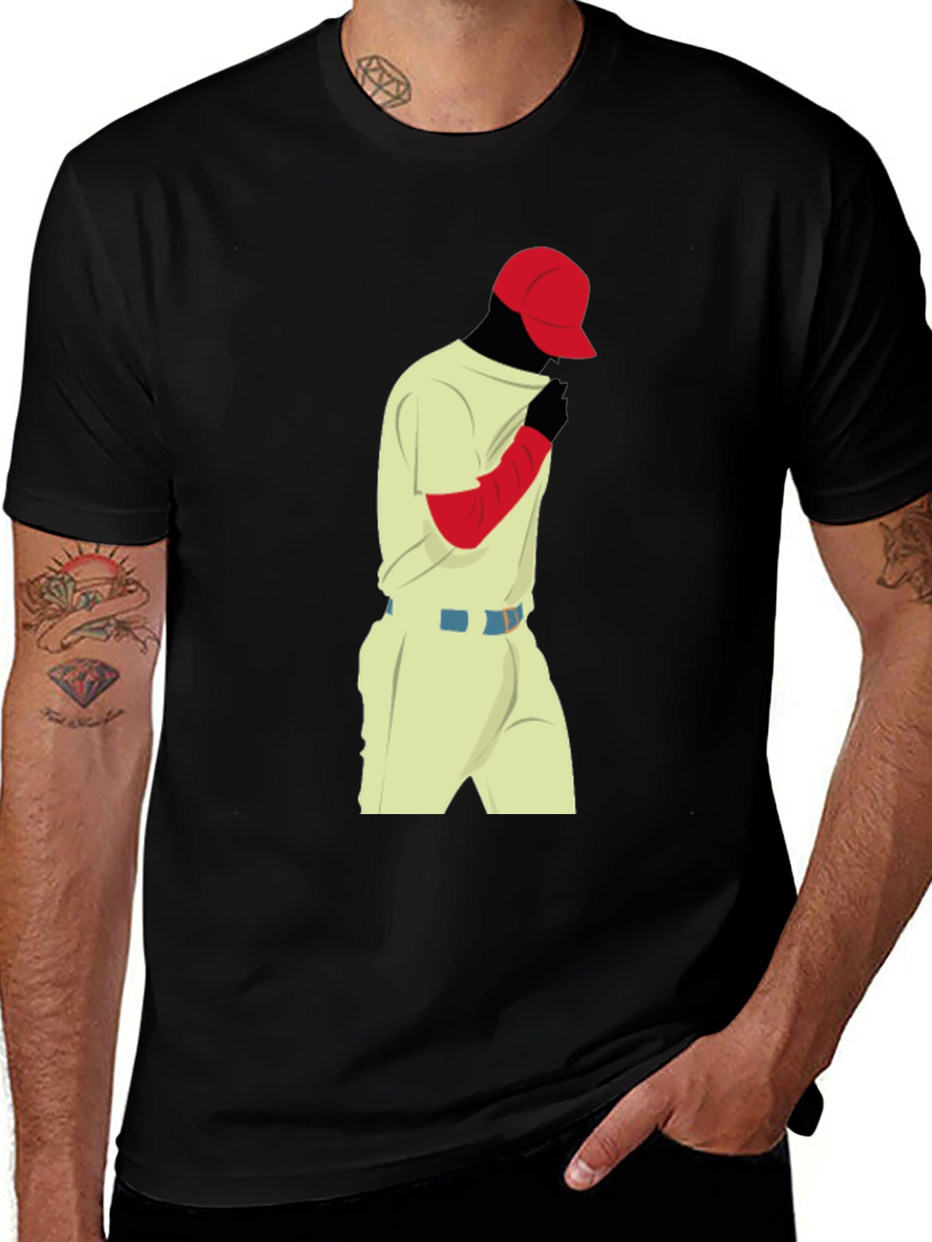 Baseball Player Graphic Tee - Cool Style