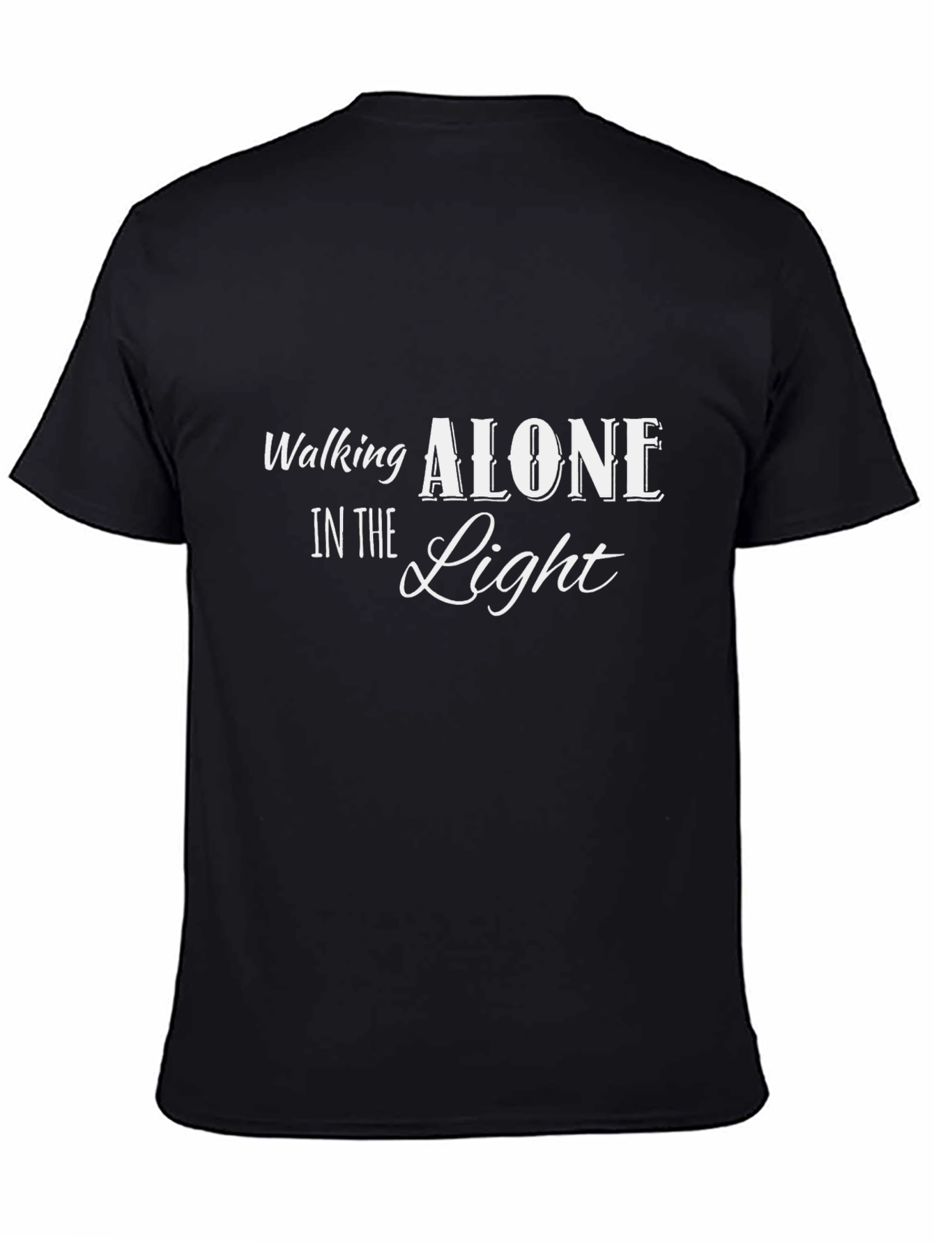 Walking Alone in the Light Black Tee