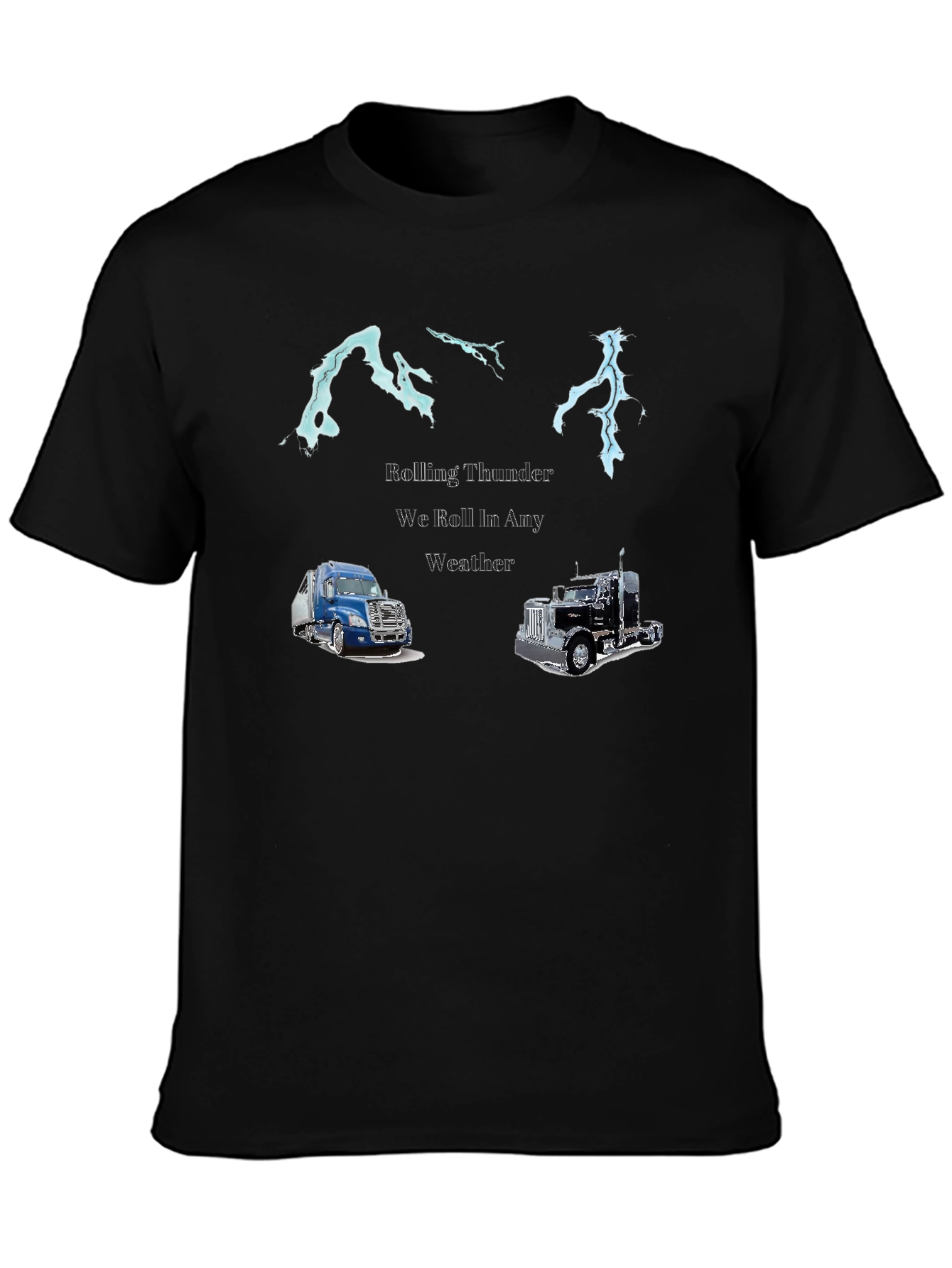 Rolling Thunder Trucker T-Shirt - Ride in Any Weather