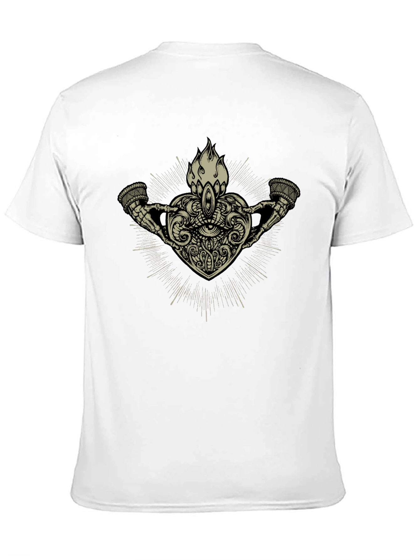 Mystic Heart Graphic Tee - Black Cotton Shirt