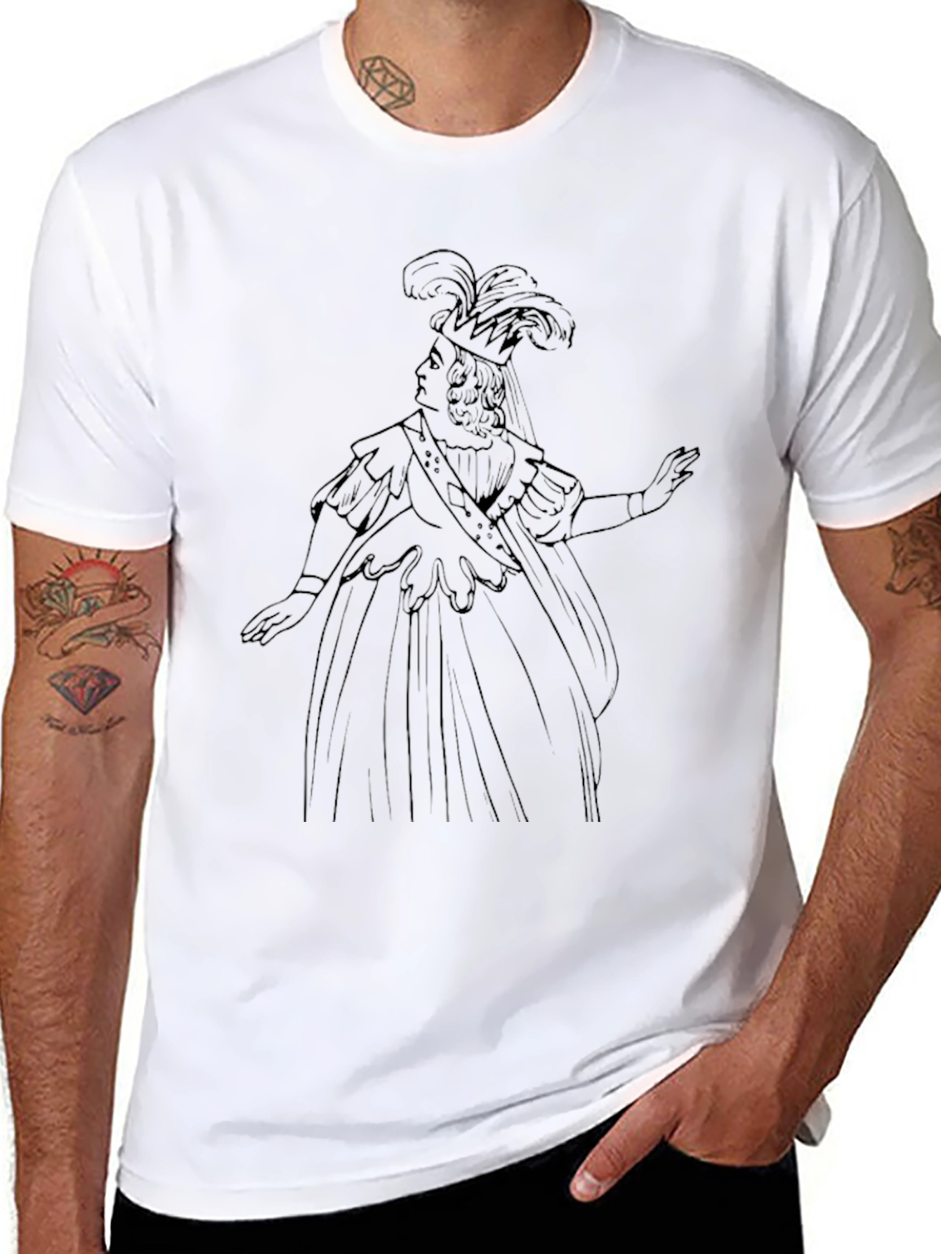 Queen Portrait Graphic Tee - Black
