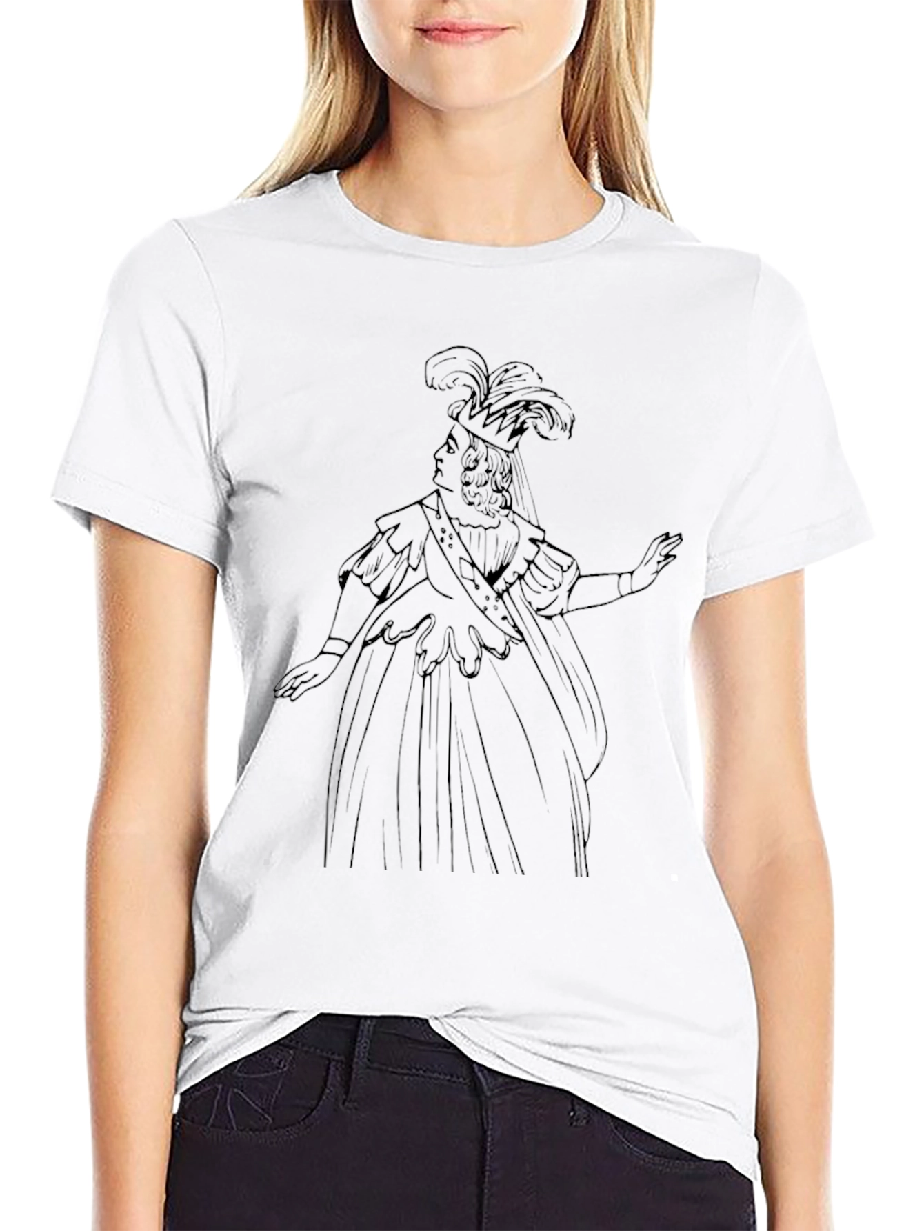 Queen Portrait Graphic Tee - Black