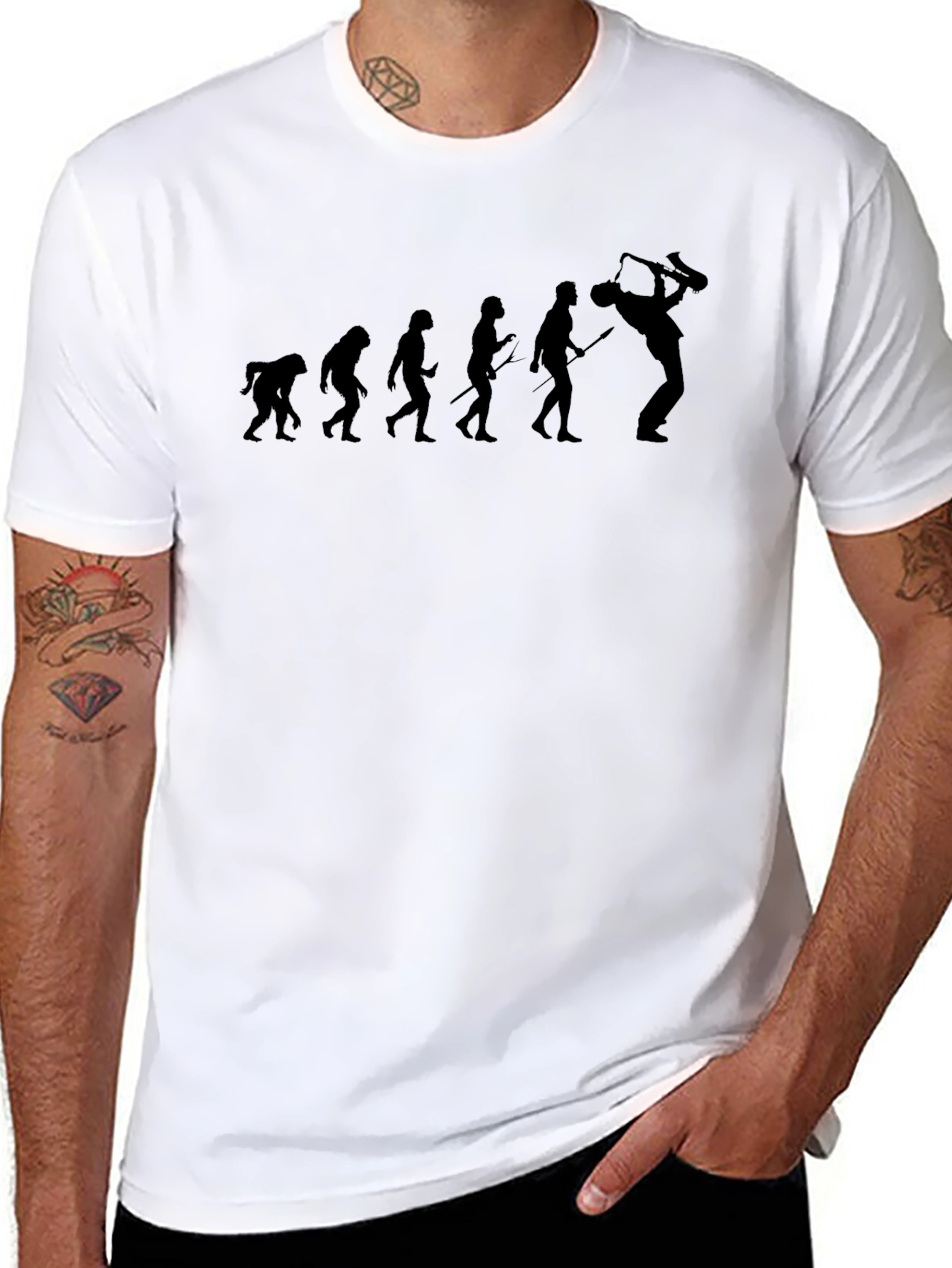 Evolution of Saxophone Player T-Shirt