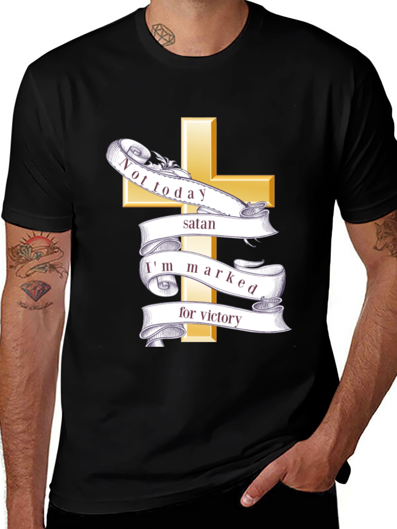 Not Today Satan Christian T-Shirt