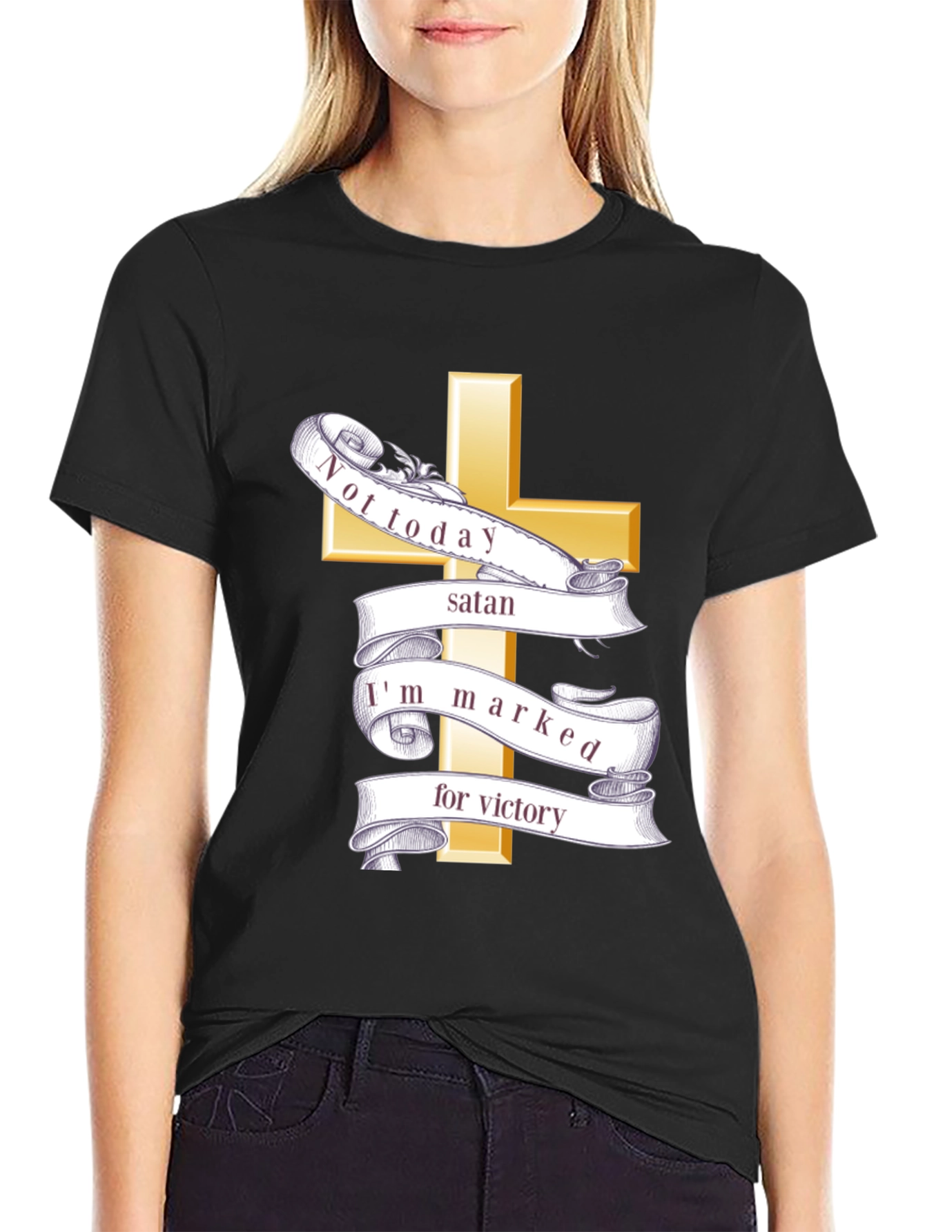 Not Today Satan Christian T-Shirt