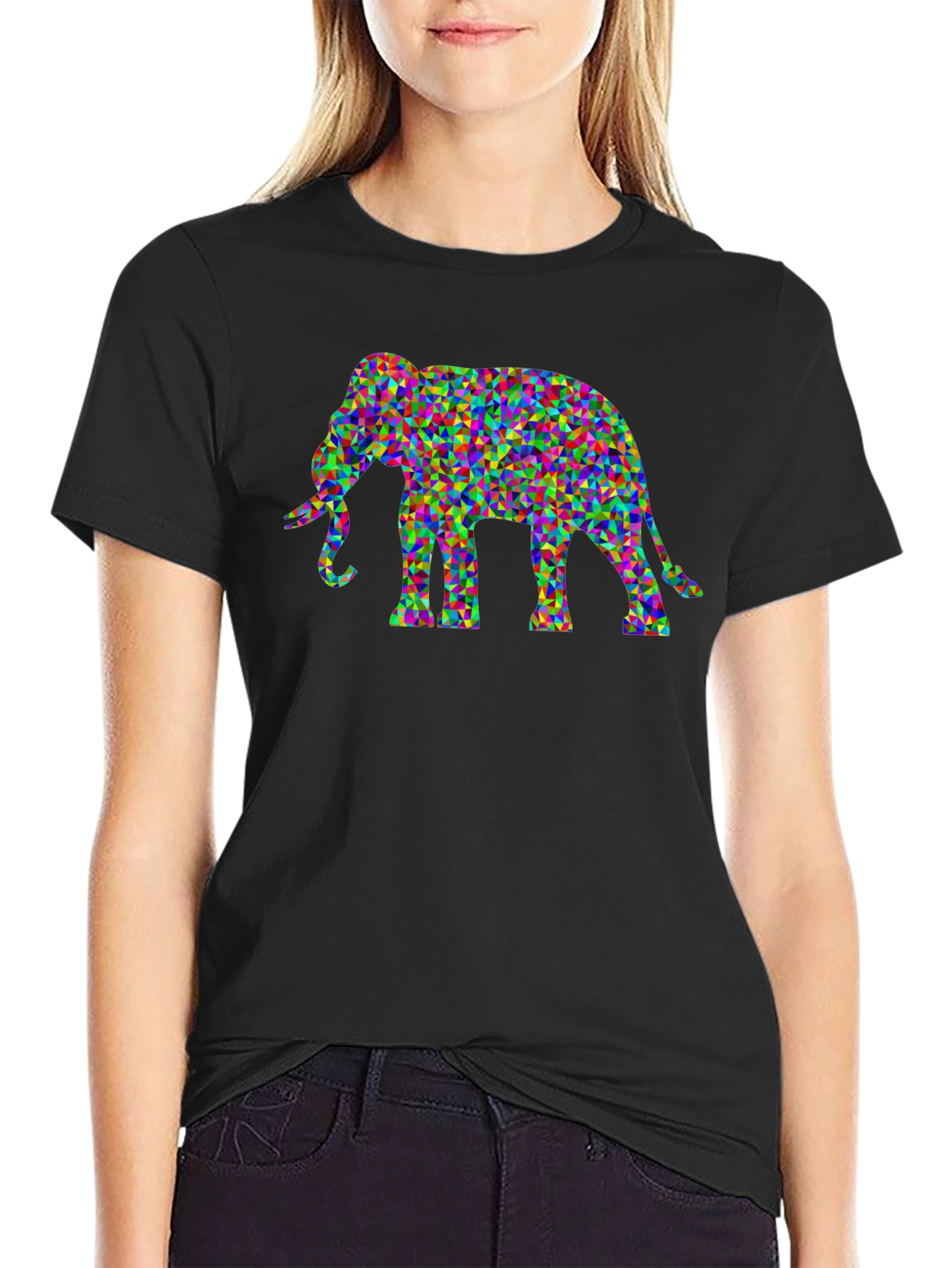 Geometric Elephant Graphic Tee