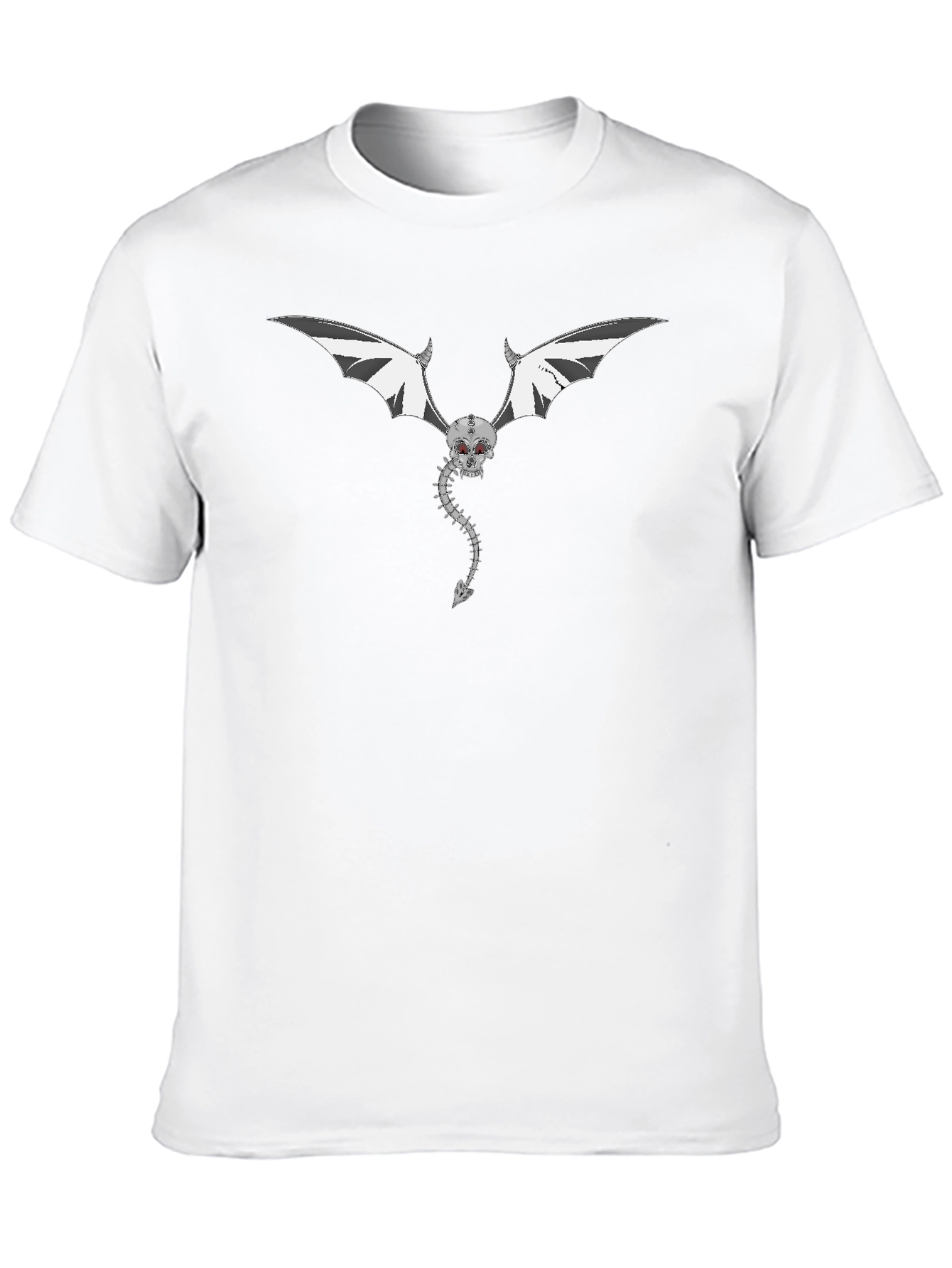 Skull Dragon Graphic Print T-Shirt