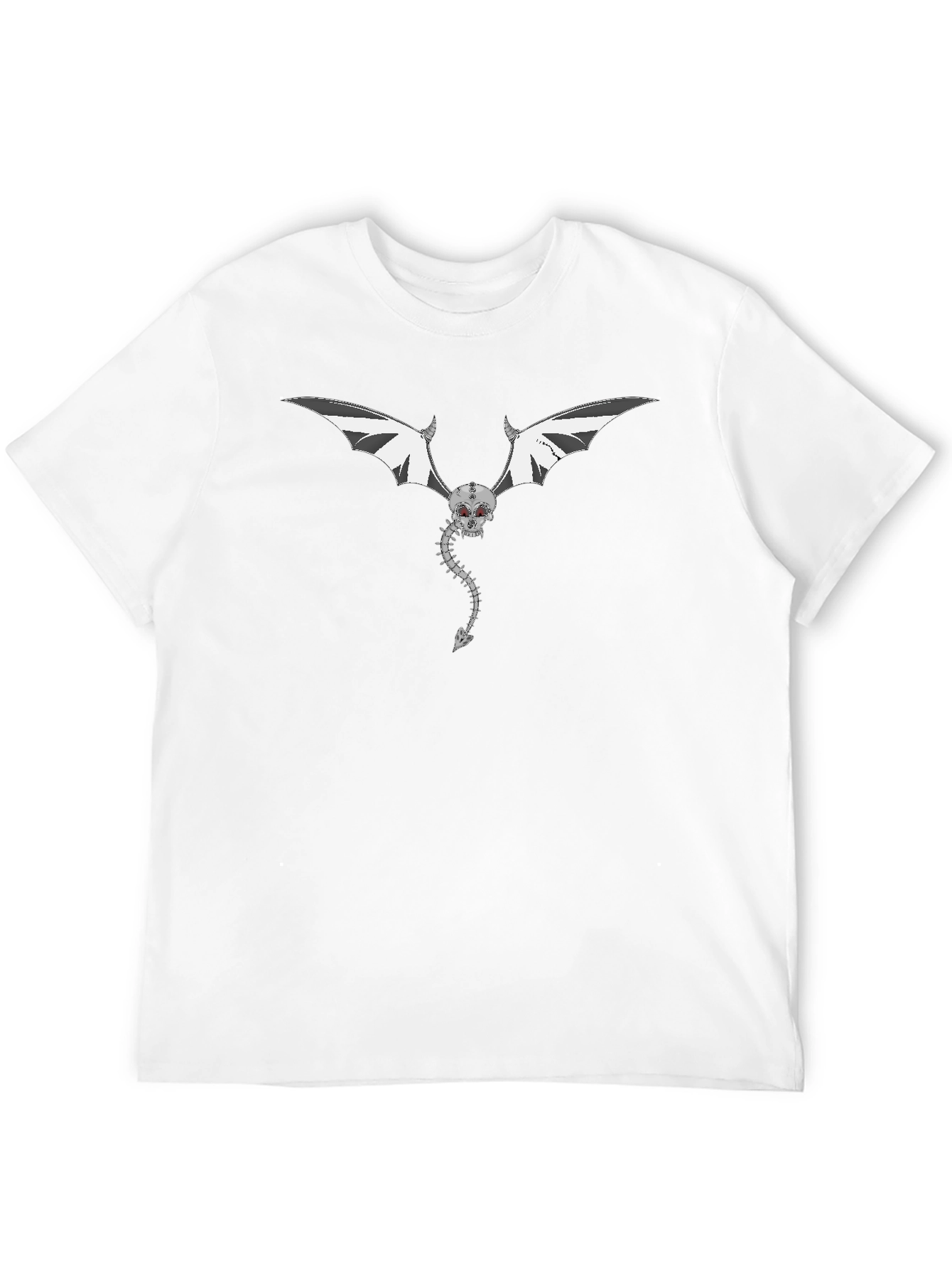 Skull Dragon Graphic Print T-Shirt