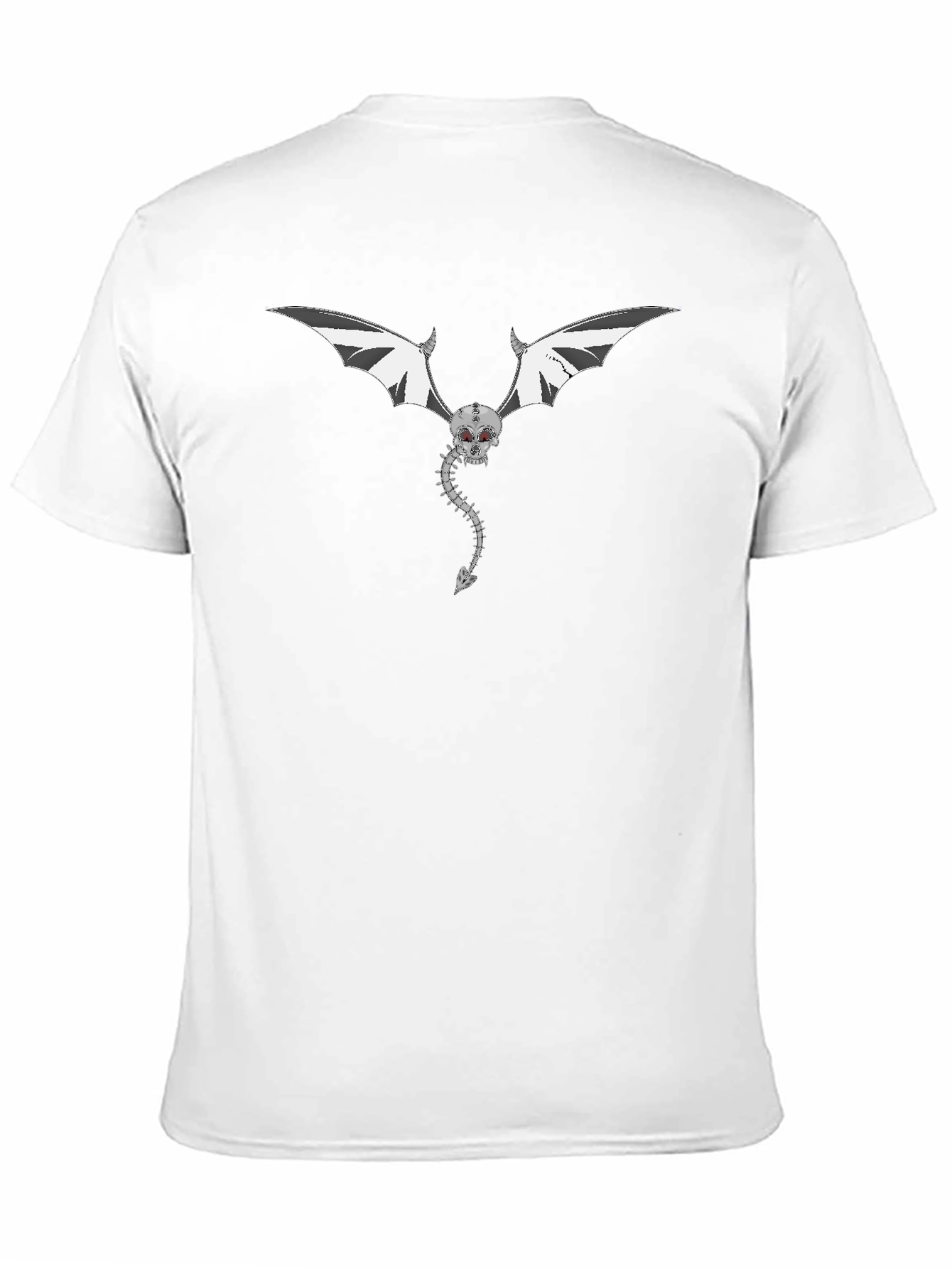 Skull Dragon Graphic Print T-Shirt