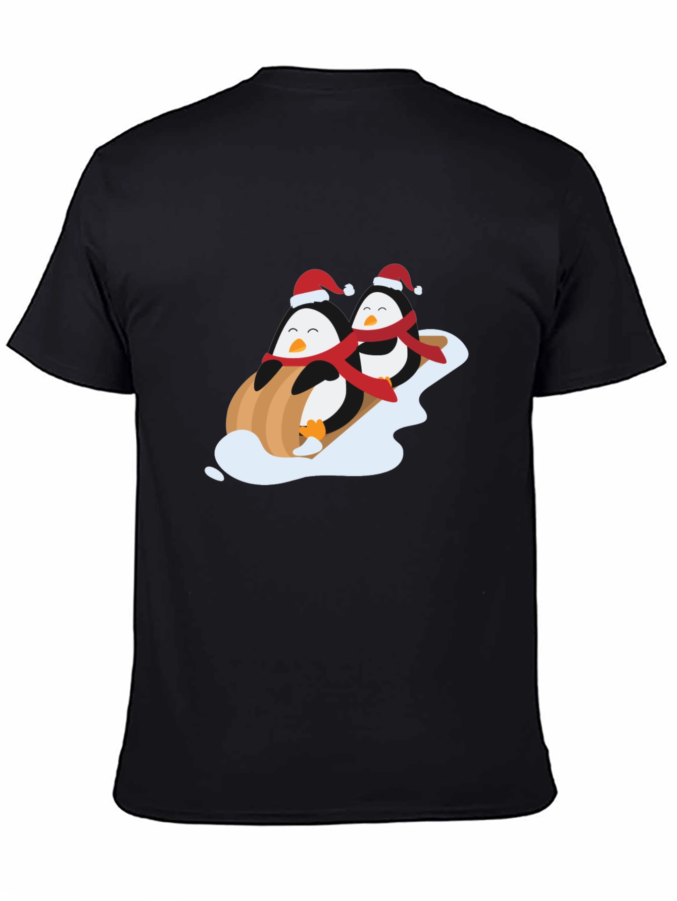 Penguin Sledding Holiday T-Shirt