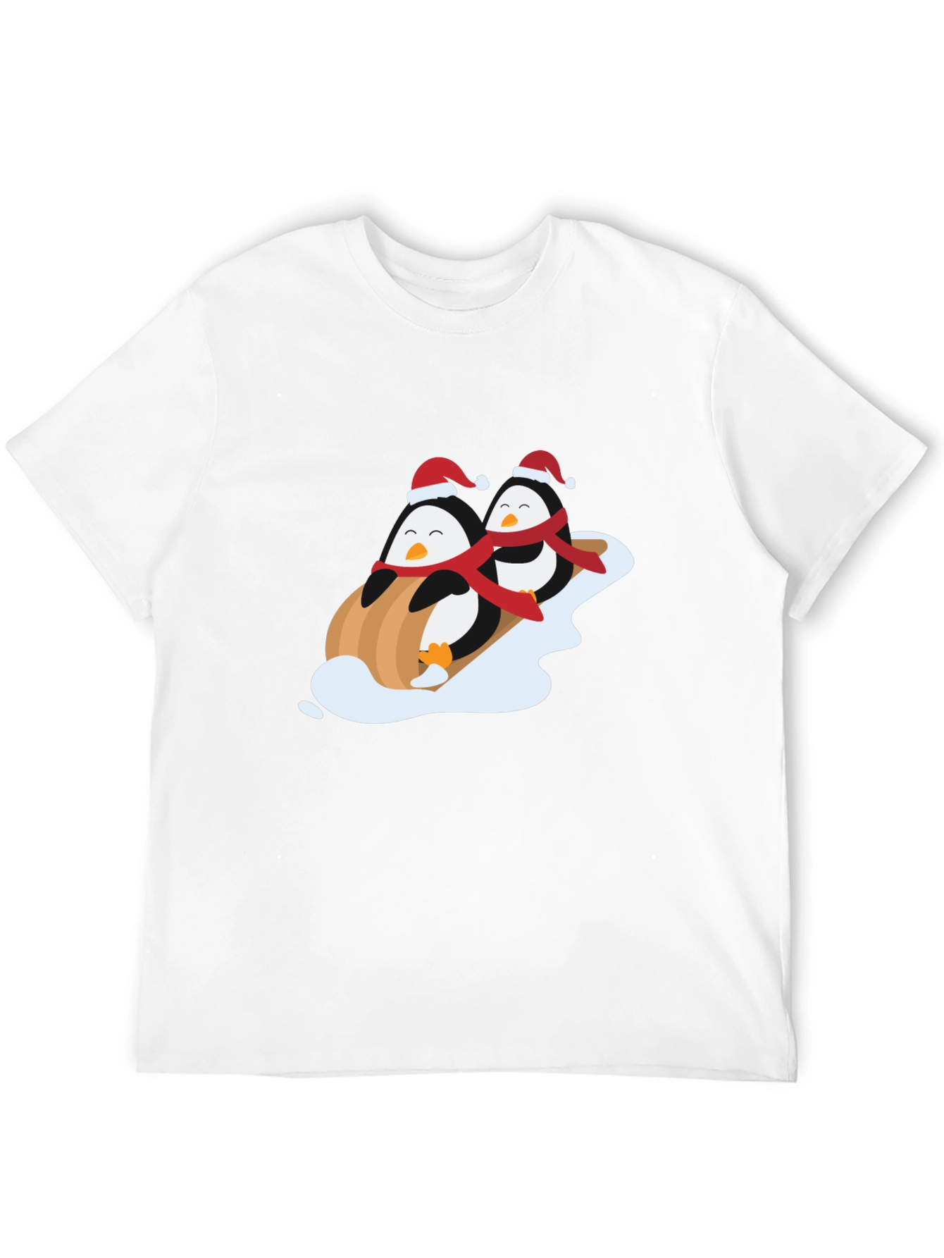 Penguin Sledding Holiday T-Shirt