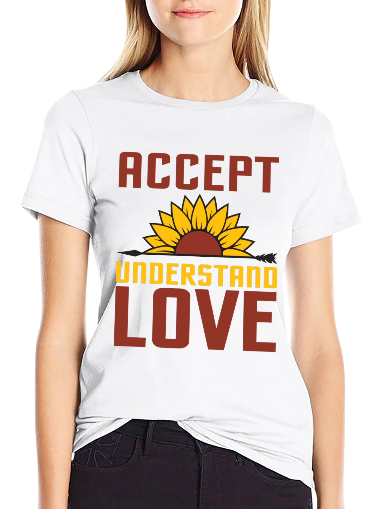 Accept Understand Love Sunflower Graphic Tee