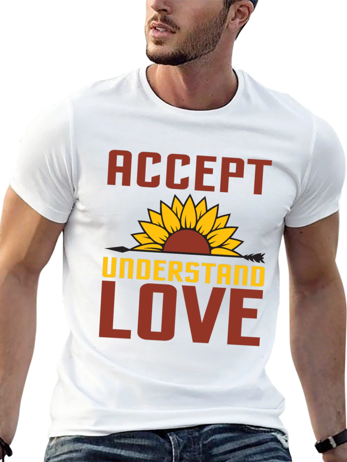 Accept Understand Love Sunflower Graphic Tee